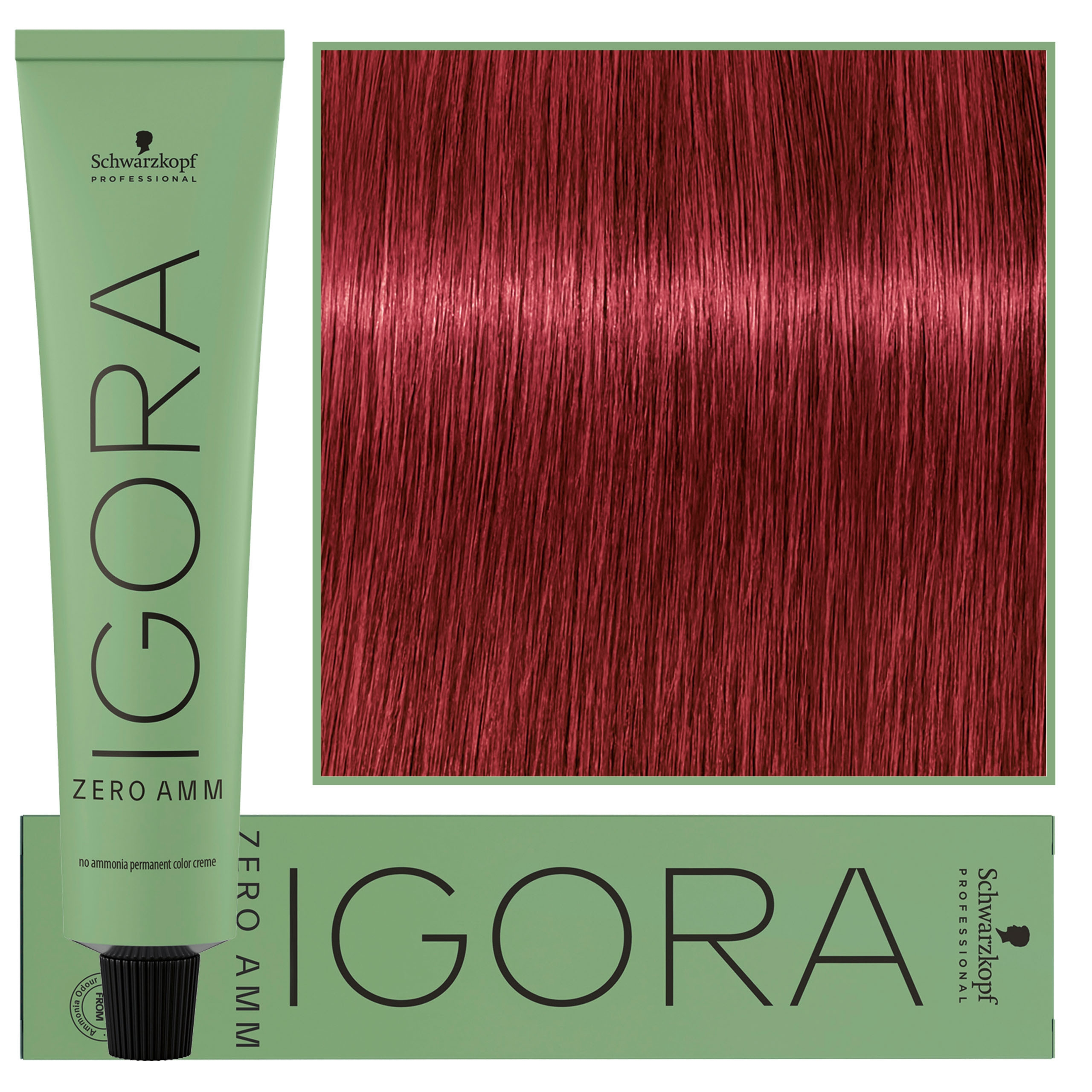 Schwarzkopf Professional Igora Zero Amm – profesjonalna farba do włosów bez amoniaku, 60ml 6-88  |  Ciemny Blond Czerwony Ekstra