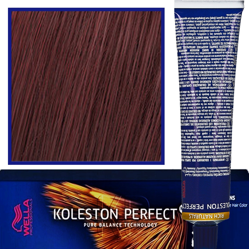 Image of Wella Koleston Perfect Me profesjonalna farba do koloryzacji włosów 60ml 44/55 Intensywnie Mahoniowy Intensywny Średni Brąz