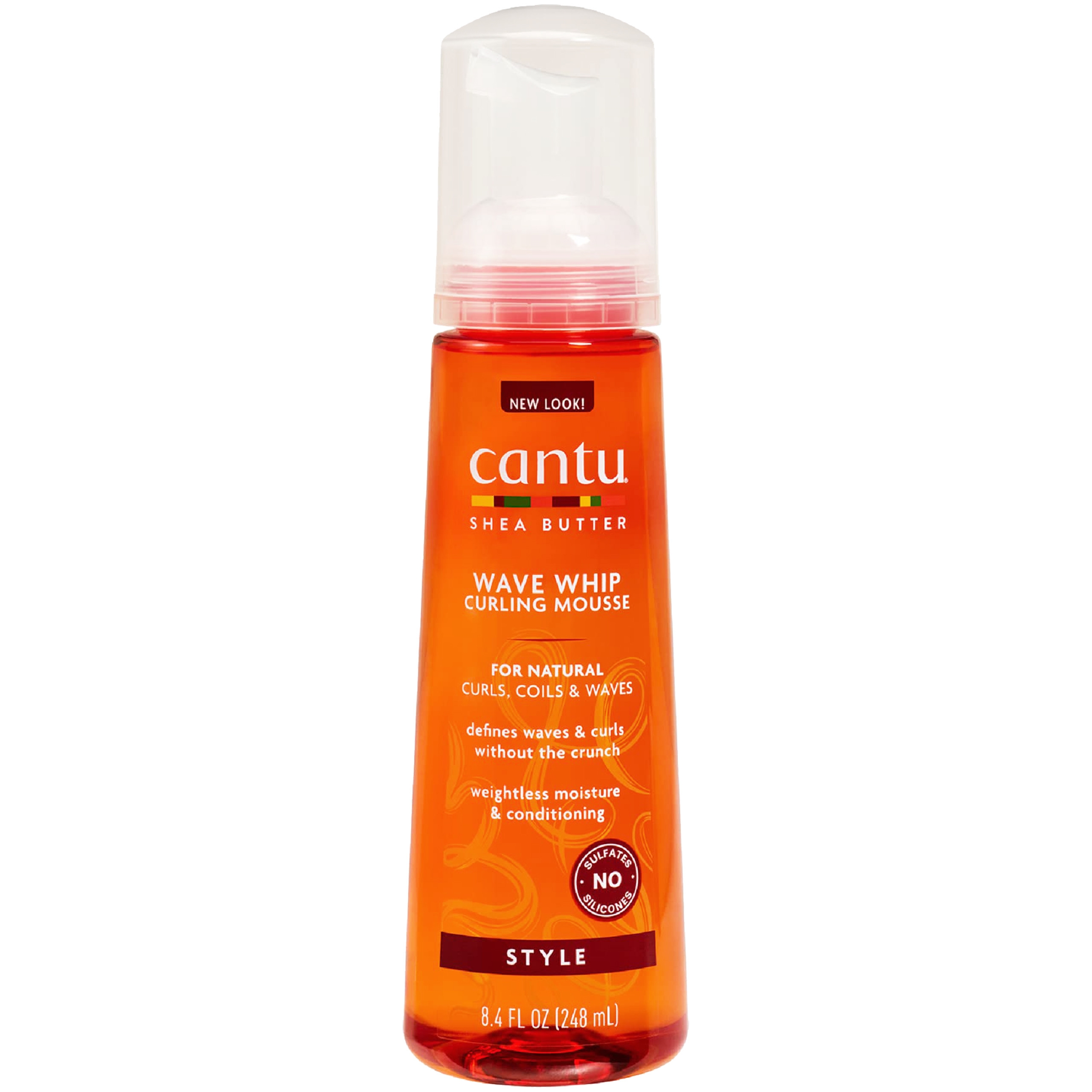 Image of Cantu Shea Butter Wave Whip Curling Mousse - stylizator do włosów kręconych, 248ml