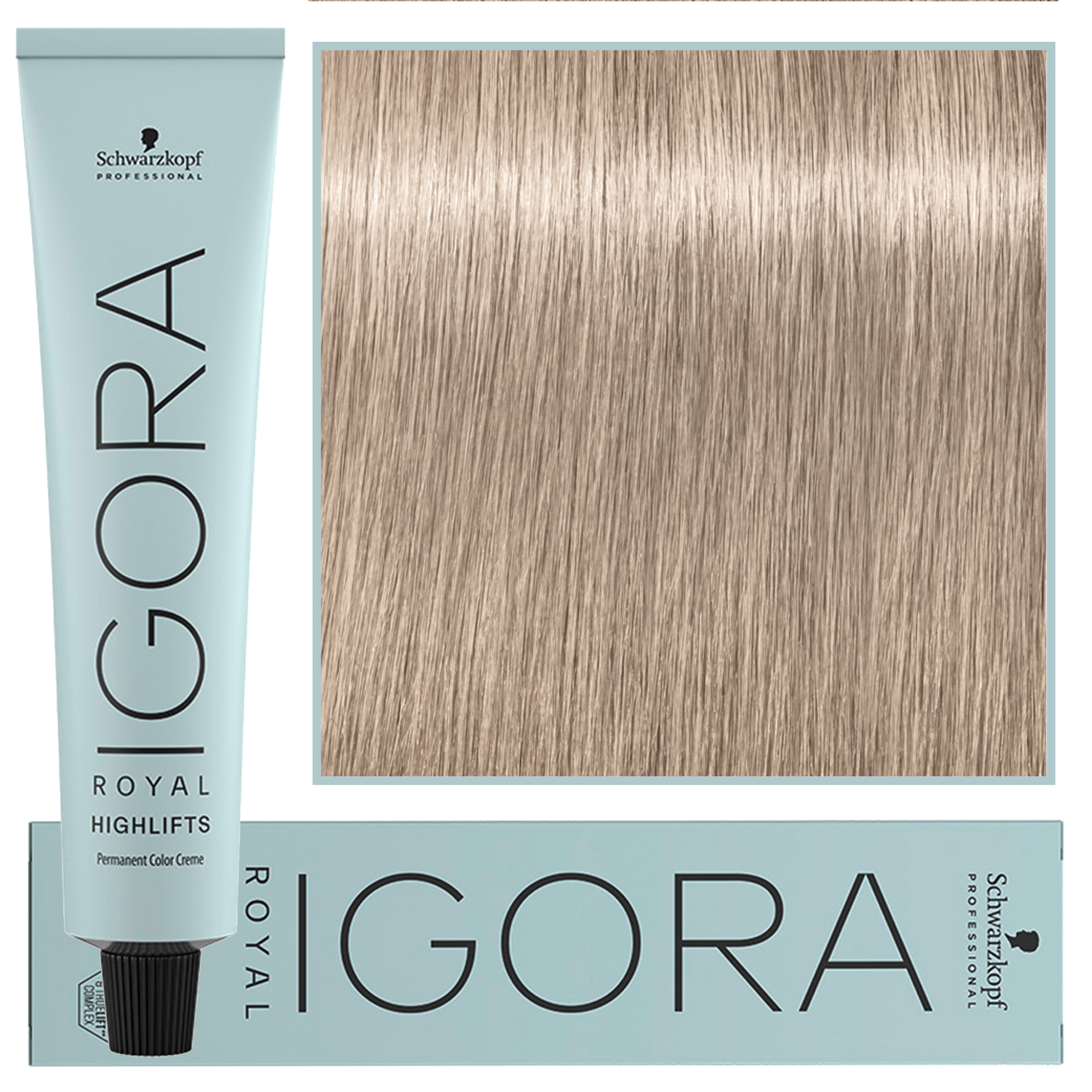 Schwarzkopf Professional Igora Royal Highlifts – farba do włosów o rozjaśniającej formule 60ml 12-91 | Bardzo Jasny Blond Popielato-Cendrowy