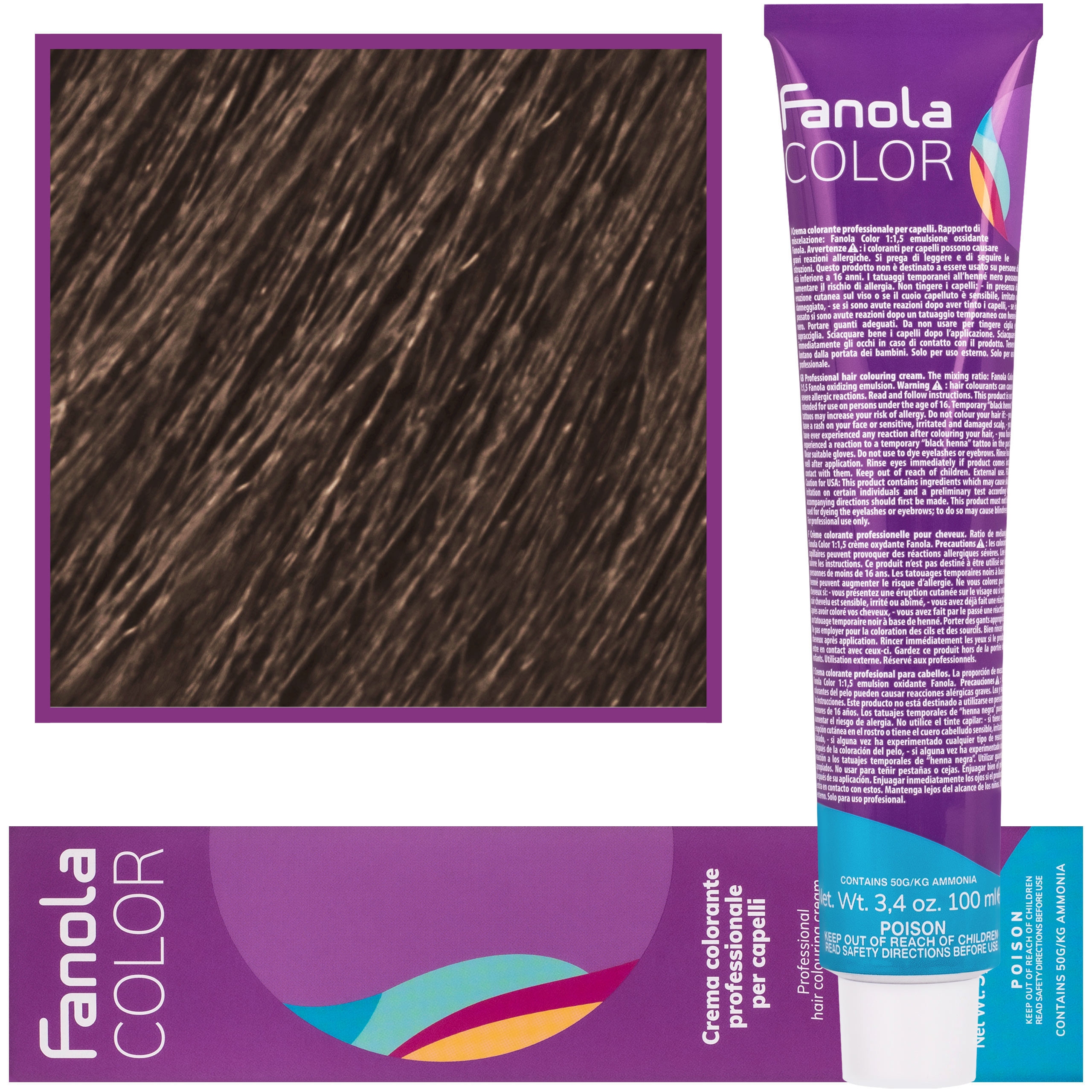 Image of Fanola Crema Color farba krem koloryzujący 100 ml 7.1 | Popielaty Blond