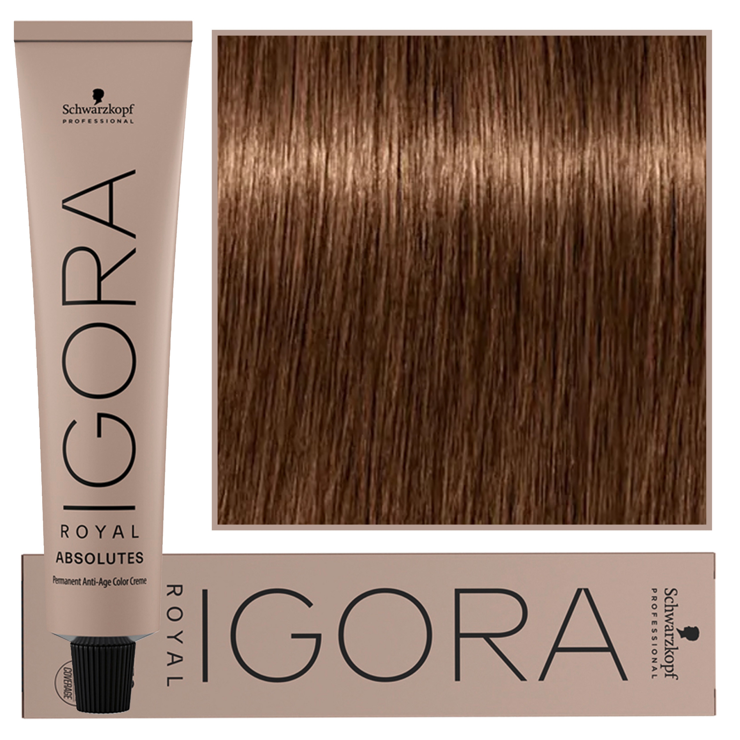 Image of Schwarzkopf Professional Igora Royal Absolutes - trwała farba do włosów z kolagenem, 60ml 6-60 | Ciemny Blond Naturalny Czekoladowy