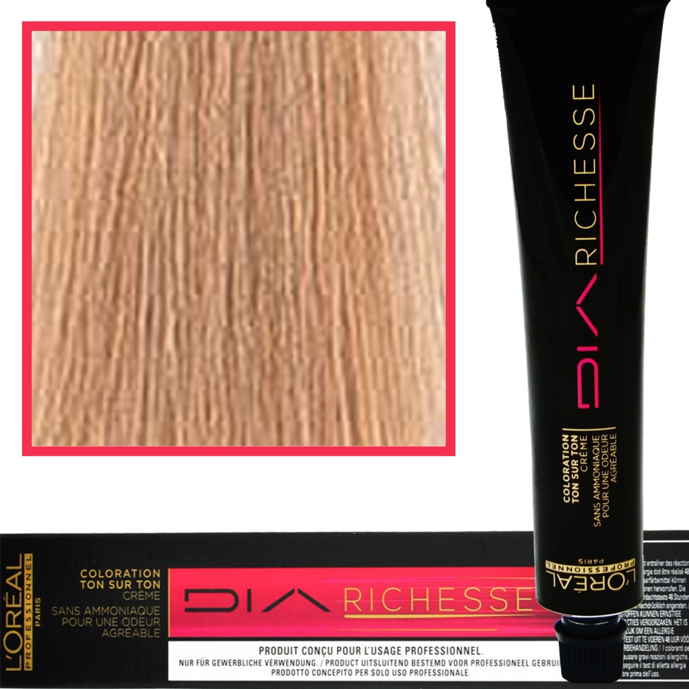 Loreal Dia Richesse – farba do włosów bez amoniaku, 50ml 9.31 Bardzo Jasny Blond Złocisto-Popielaty