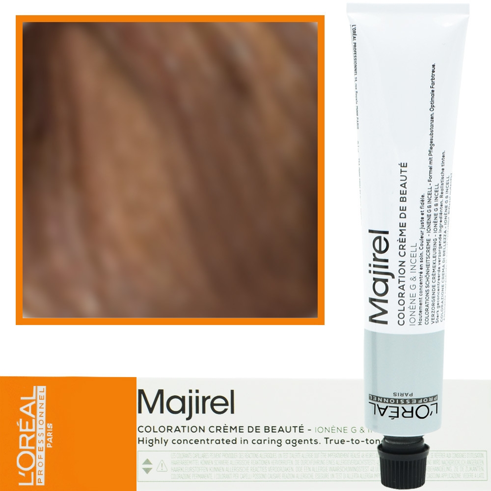 Image of Loreal Majirel - profesjonalna farba do włosów, paleta kolorów, 50ml 6.3 Ciemny Blond Złocisty