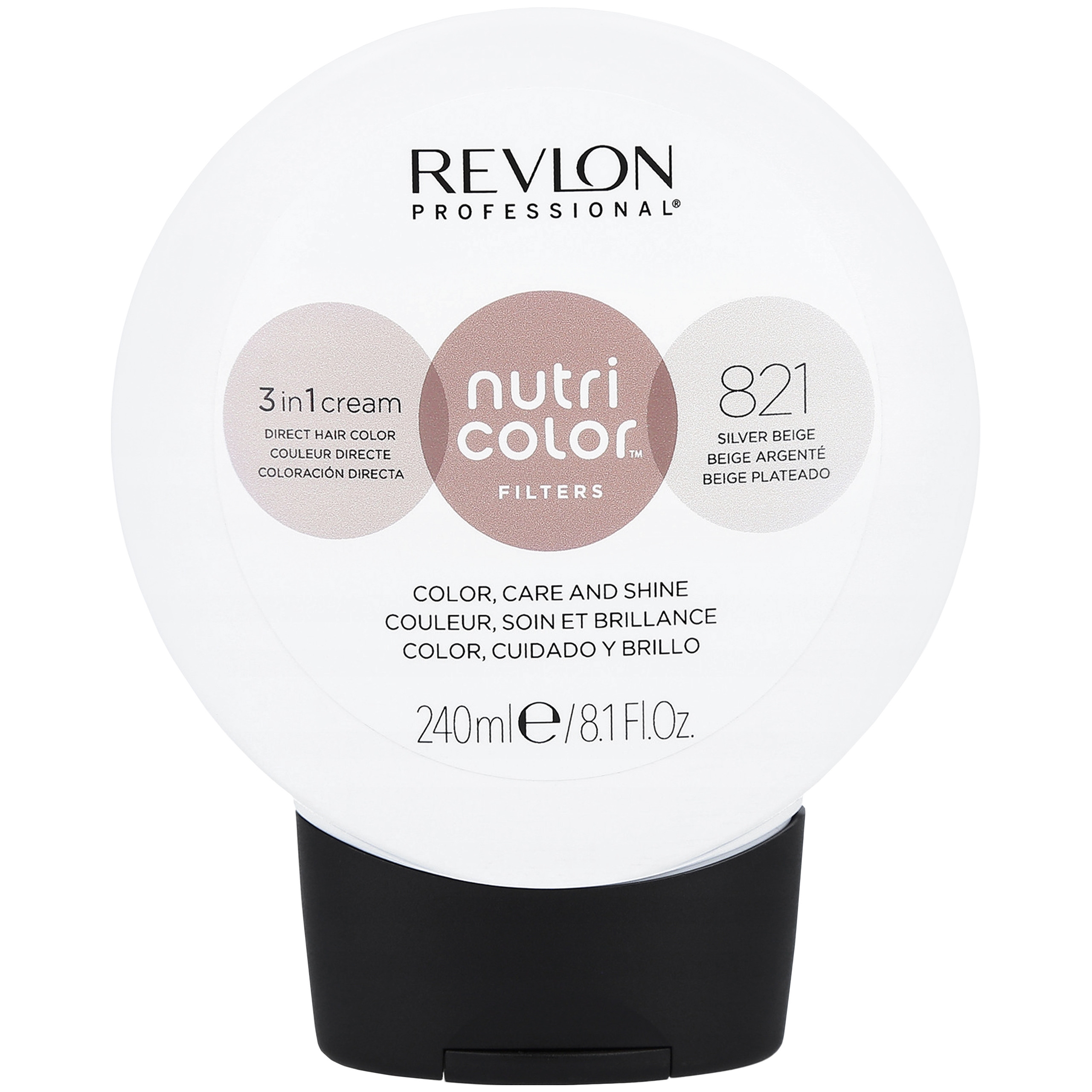 Image of Revlon Nutri Color Mask - Maska koloryzująca do włosów, 240ml 821 Srebrny Beż