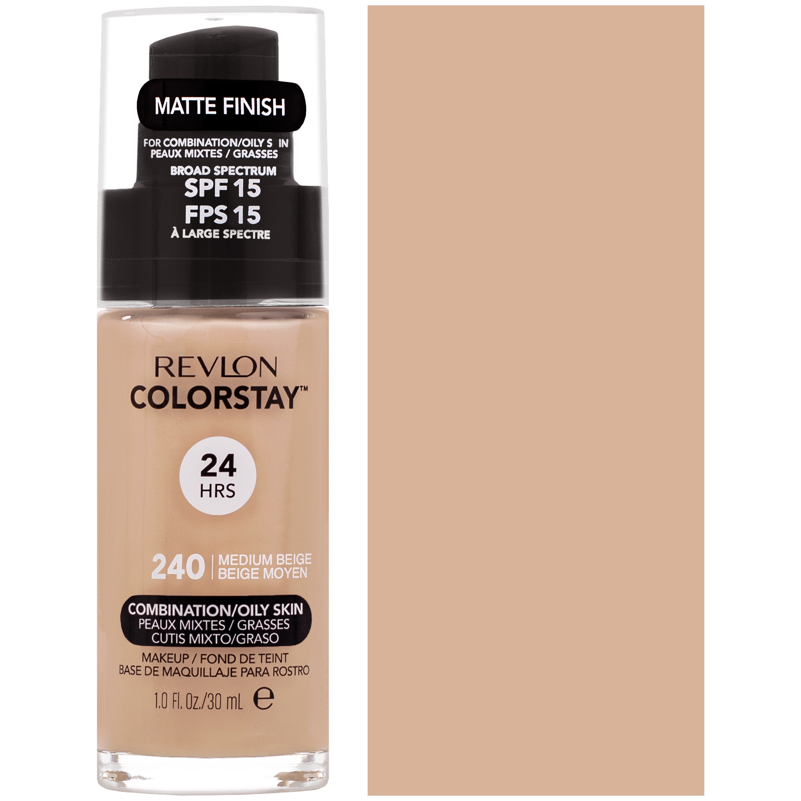 Image of Revlon Colorstay, podkład do cery tłustej i mieszanej z pompką 30ml COMBI/OILY 240