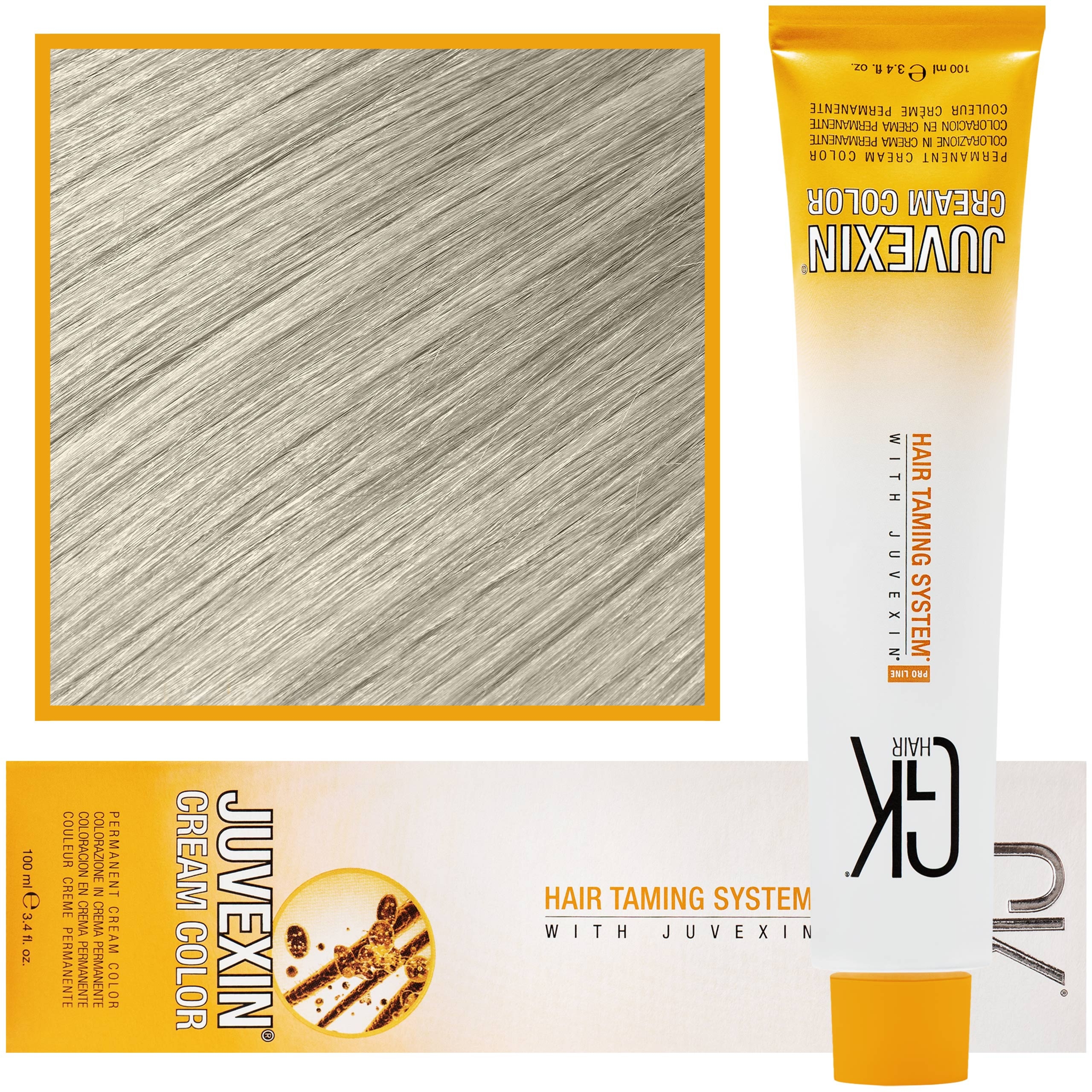 GK Hair Juvexin – farba do koloryzacji włosów z keratyną, 100ml 900S | Ultra Natural Superlight