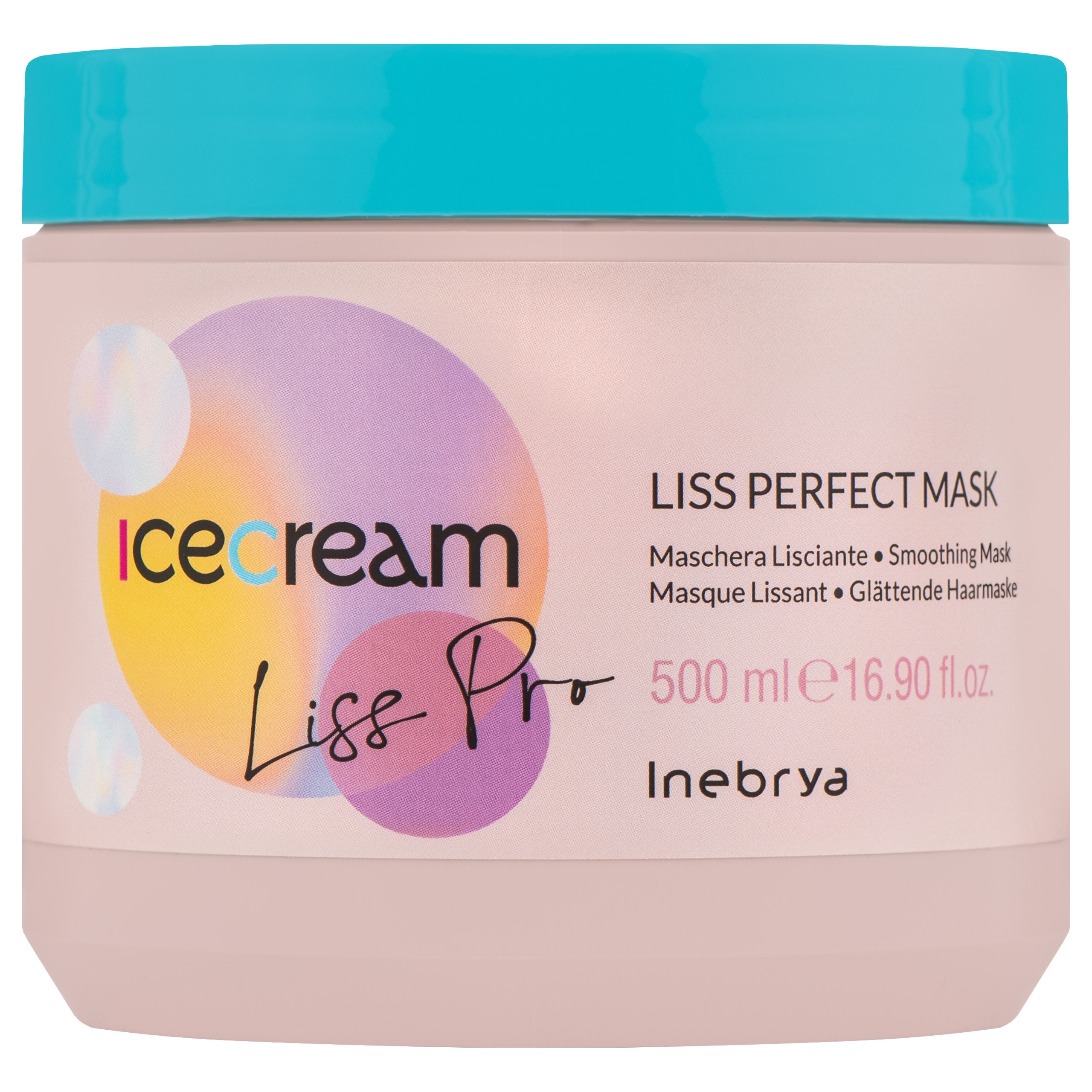 Image of Inebrya Ice Cream Liss Pro Perfect - maska wygładzająca do włosów, 500ml