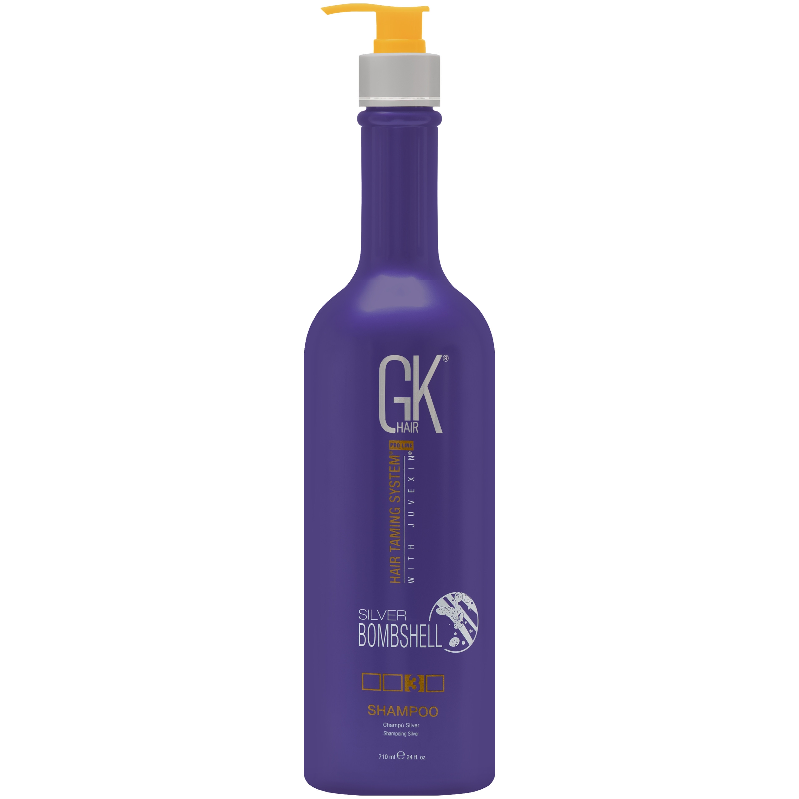 Image of GKHair Silver Bombshell - szampon neutralizujący żółte refleksy, 710ml