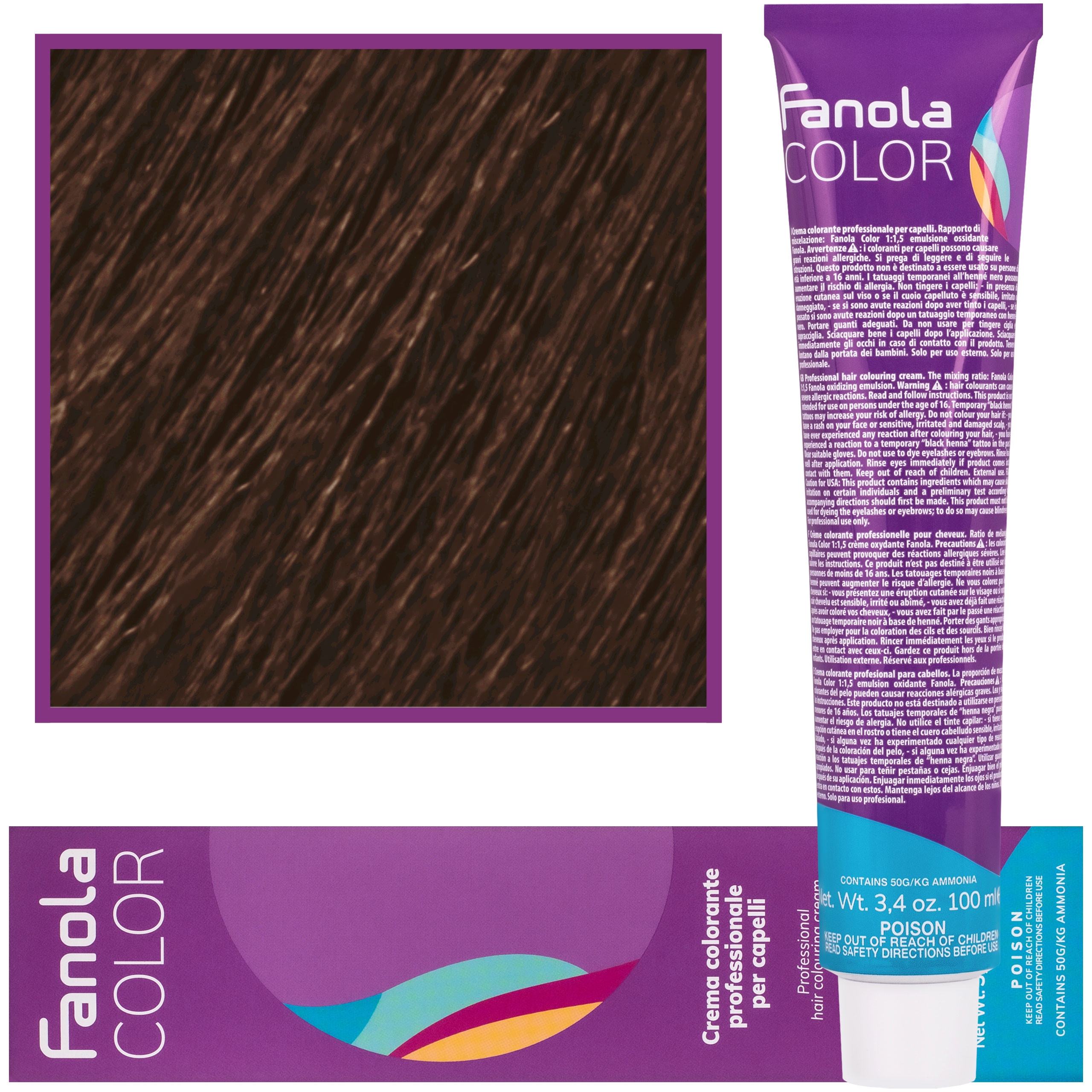 Image of Fanola Crema Color farba krem koloryzujący 100 ml 6.03 | Ciepły Ciemny Blond