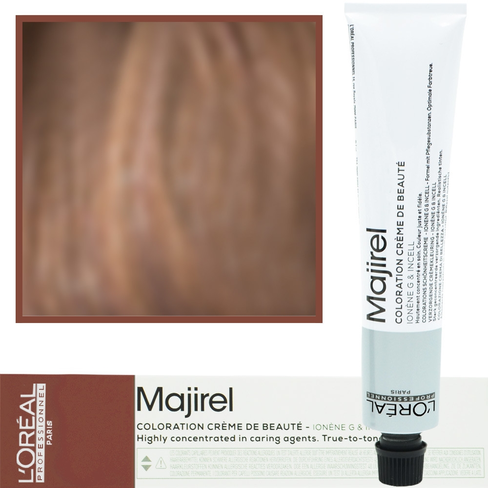 Image of Loreal Majirel - profesjonalna farba do włosów, paleta kolorów, 50ml 6.32 Ciemny Blond Złocisto-Opalizujący