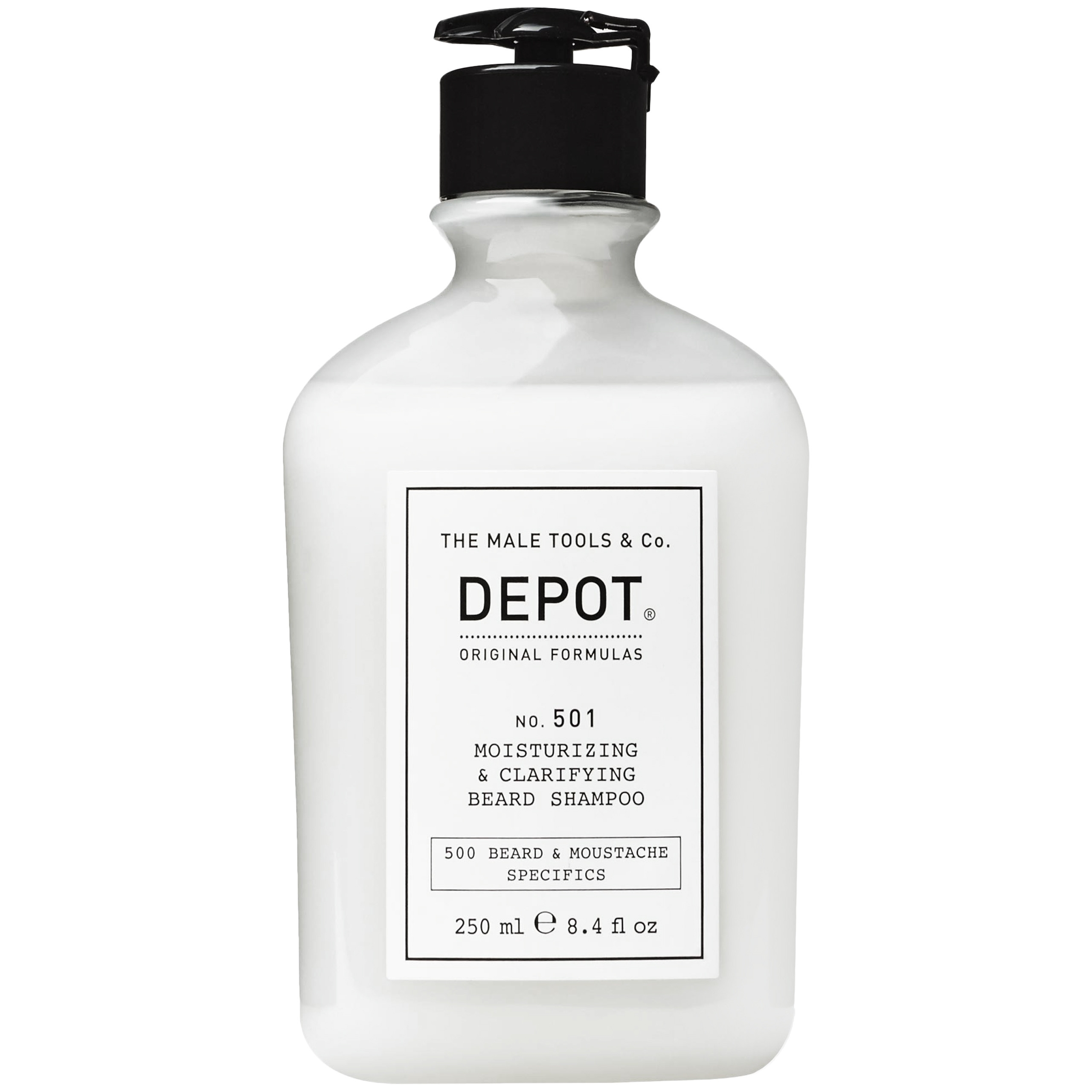 Image of Depot No.501 Moisturizing - nawilżająco oczyszczający szampon do brody, 250ml