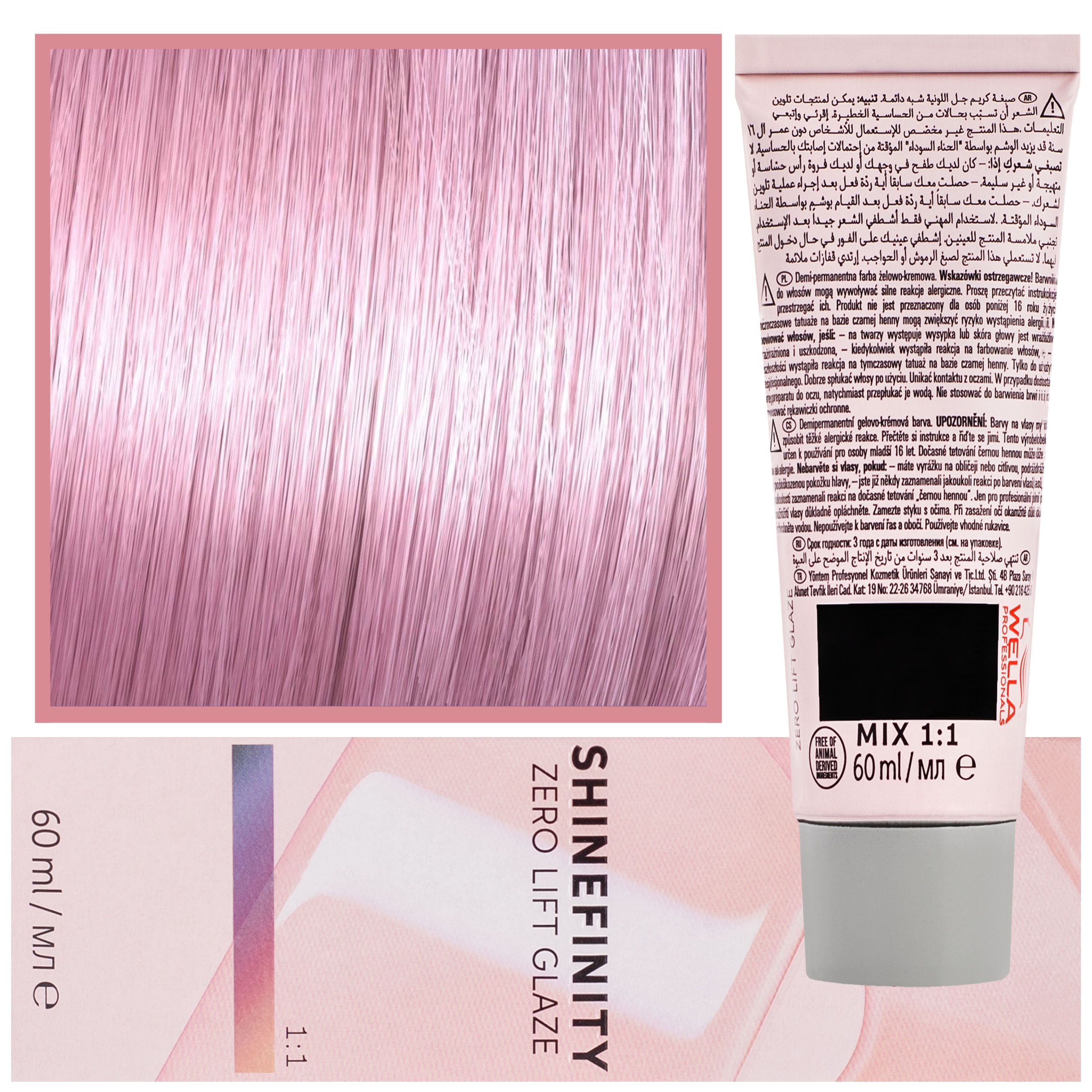 Wella Shinefinity Zero Lift Glaze – profesjonalna farba do włosów, 60ml 00/56 | Różowy Wzmacniacz