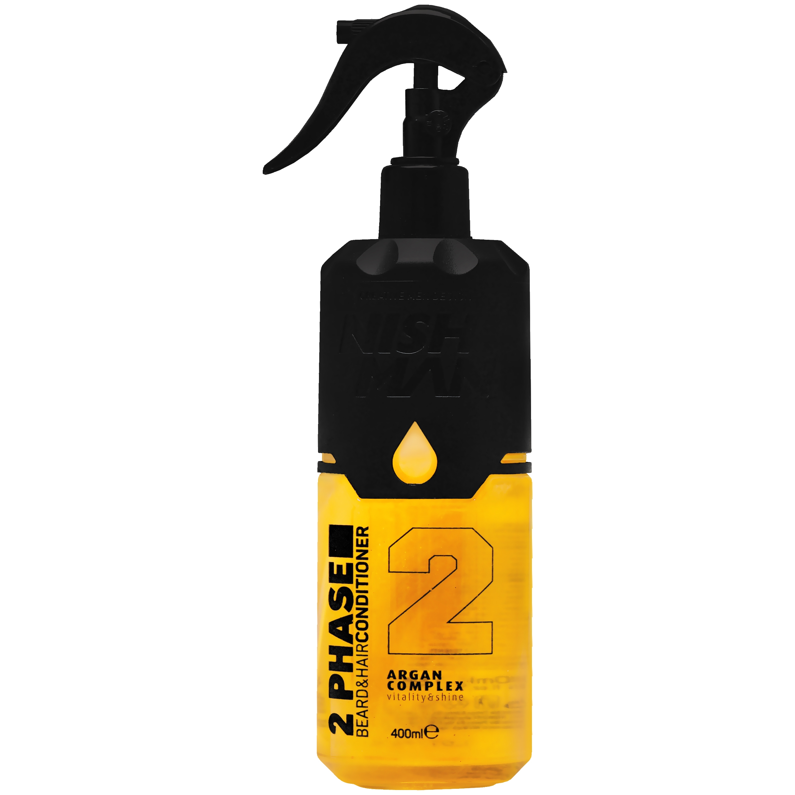 Image of Nishman 2 Phase Beard & Hair Conditioner Argan - dwufazowa odżywka do brody i włosów, 400ml