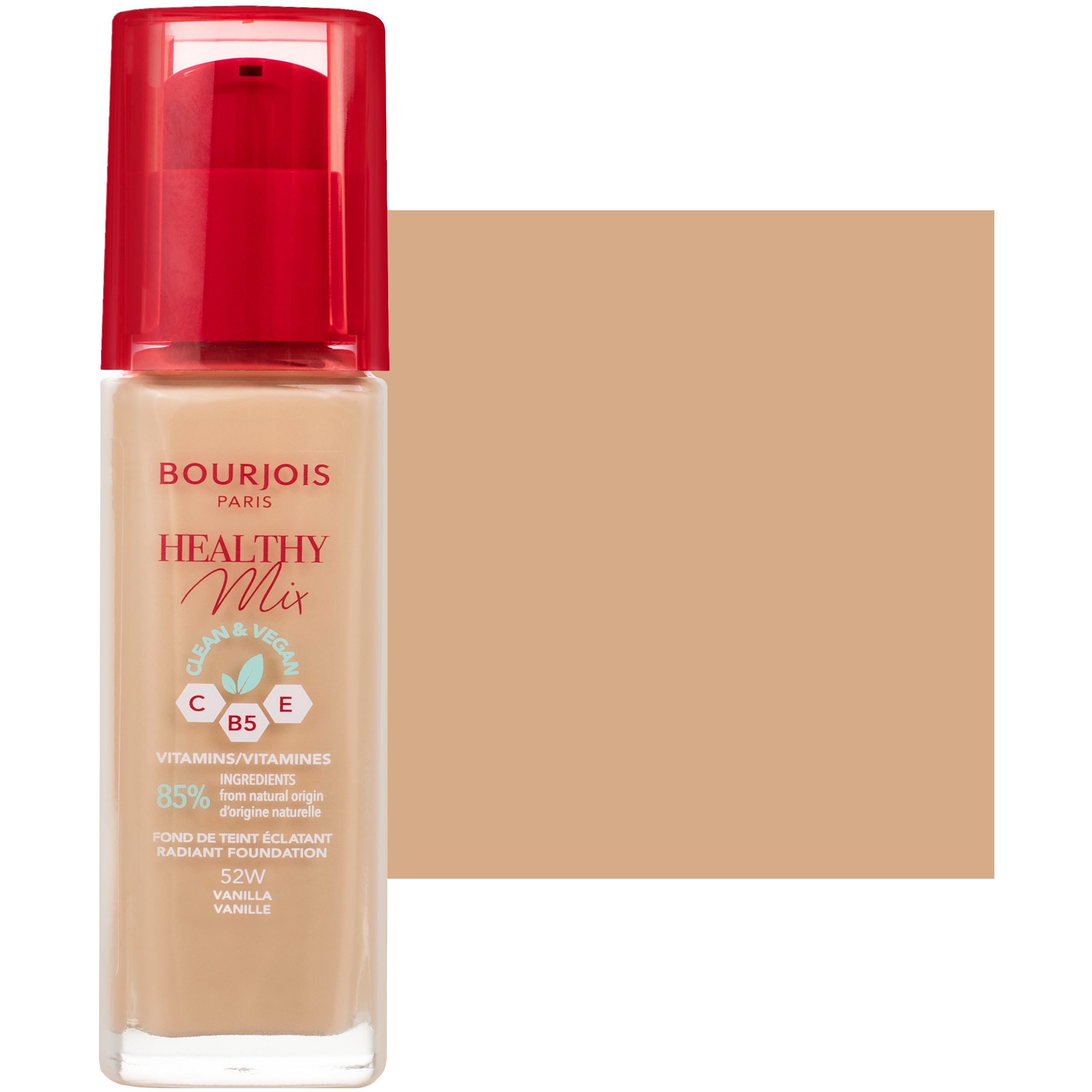 Image of Bourjois Healthy Mix - podkład przykrywający oznaki zmęczenia z witaminami, 30ml 52W - Vanilla