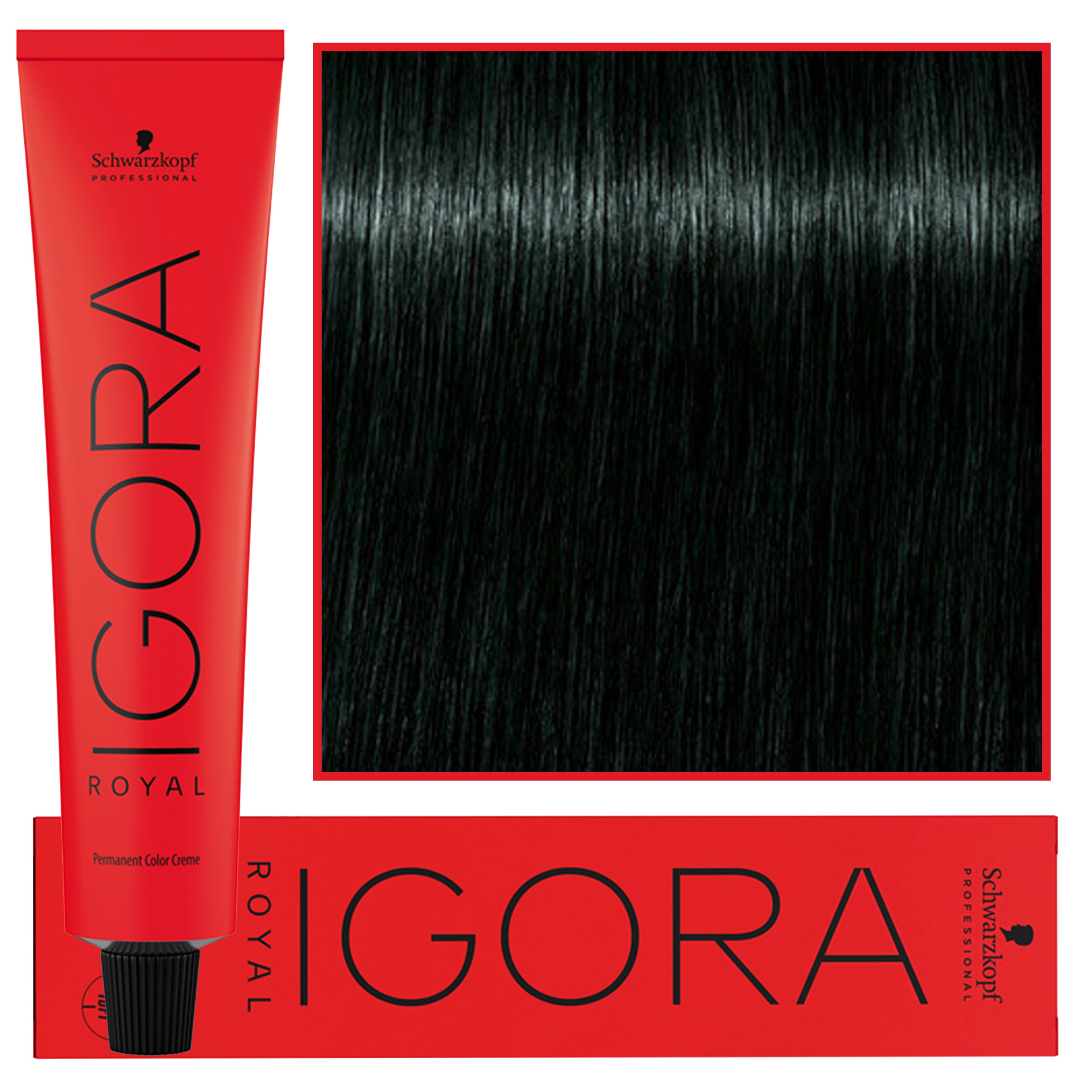 Image of Schwarzkopf Professional Igora Royal - trwała farba do włosów o innowacyjnej formule, 60ml 3-22 | Ciemny Brąz Popielaty Ekstra