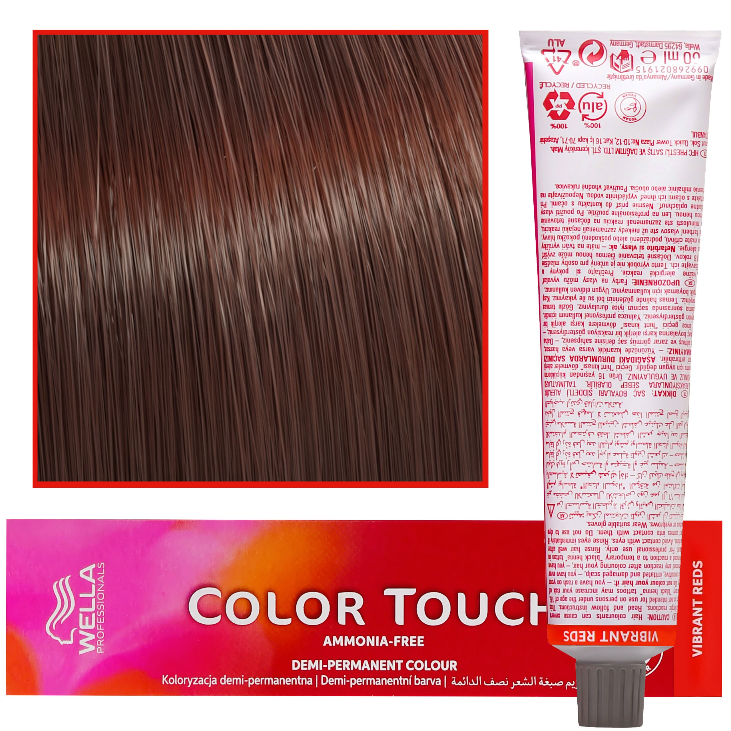 Image of WELLA COLOR TOUCH profesjonalna farba do włosów 60 ml 5/5 Jasny Brąz Mahoniowy