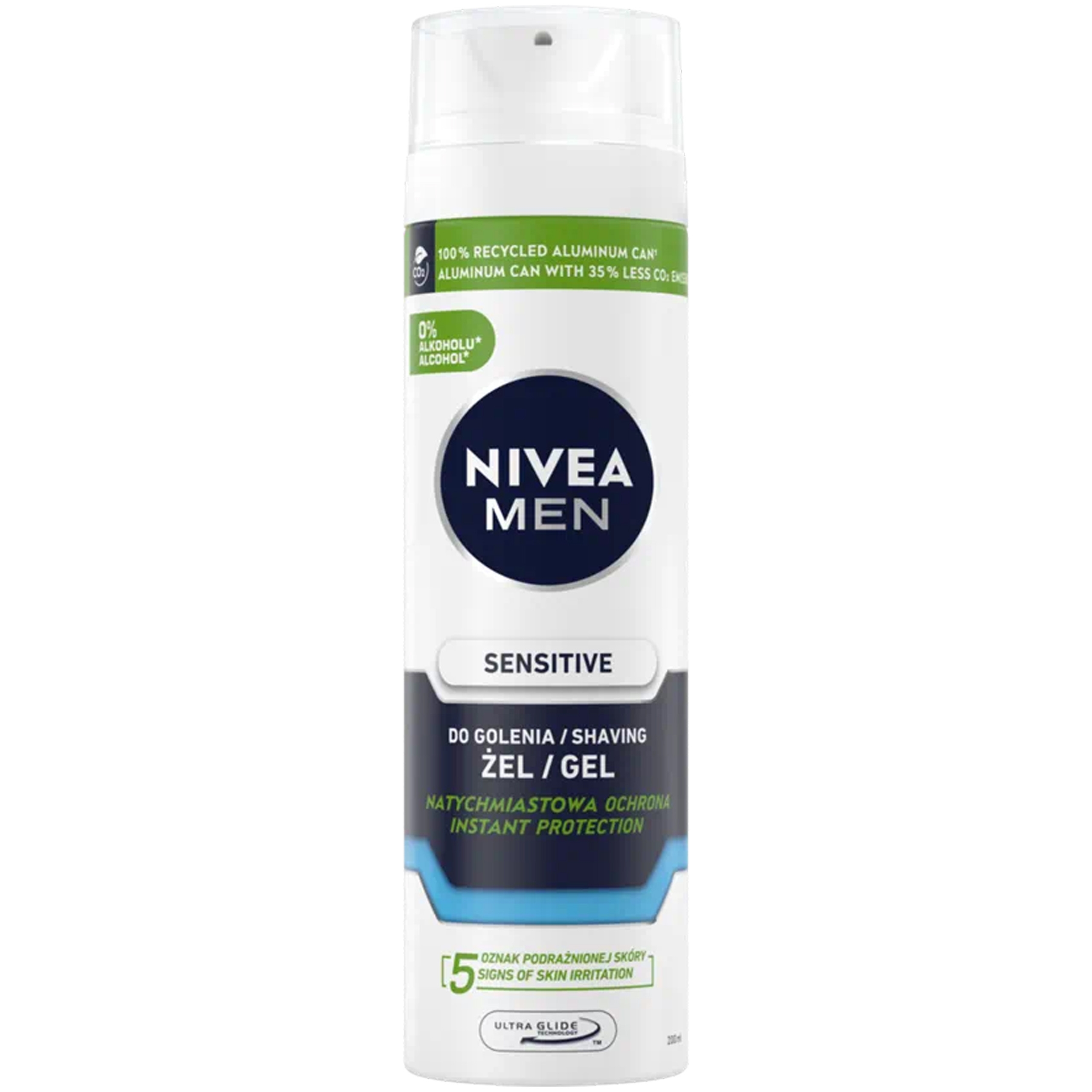 Image of Nivea Men Sensitive - ochronny żel do golenia bez alkoholu, 200ml