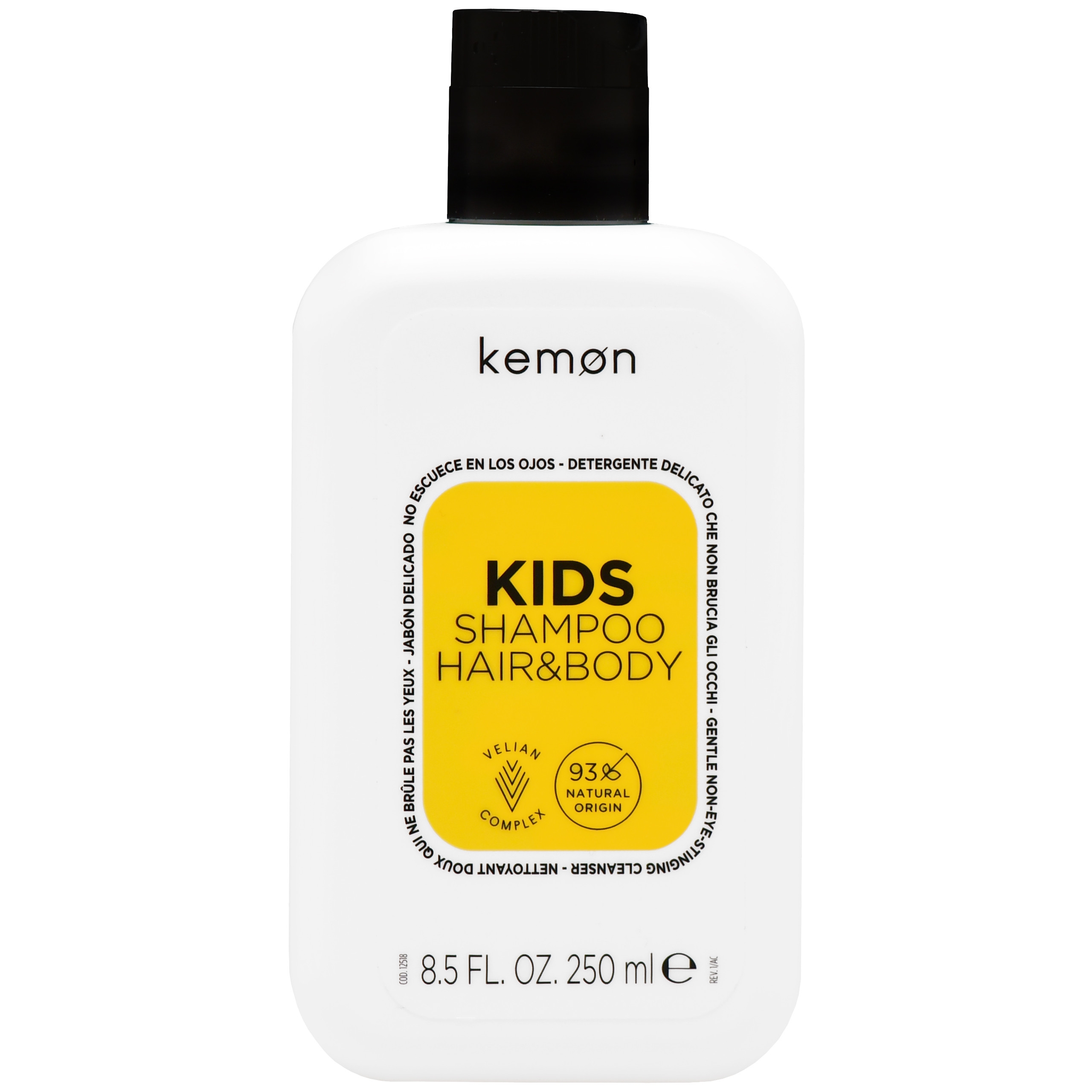 Image of Kemon Kids Hair&Body Gentle Shampoo - szampon dla dzieci do włosów i ciała, 250ml