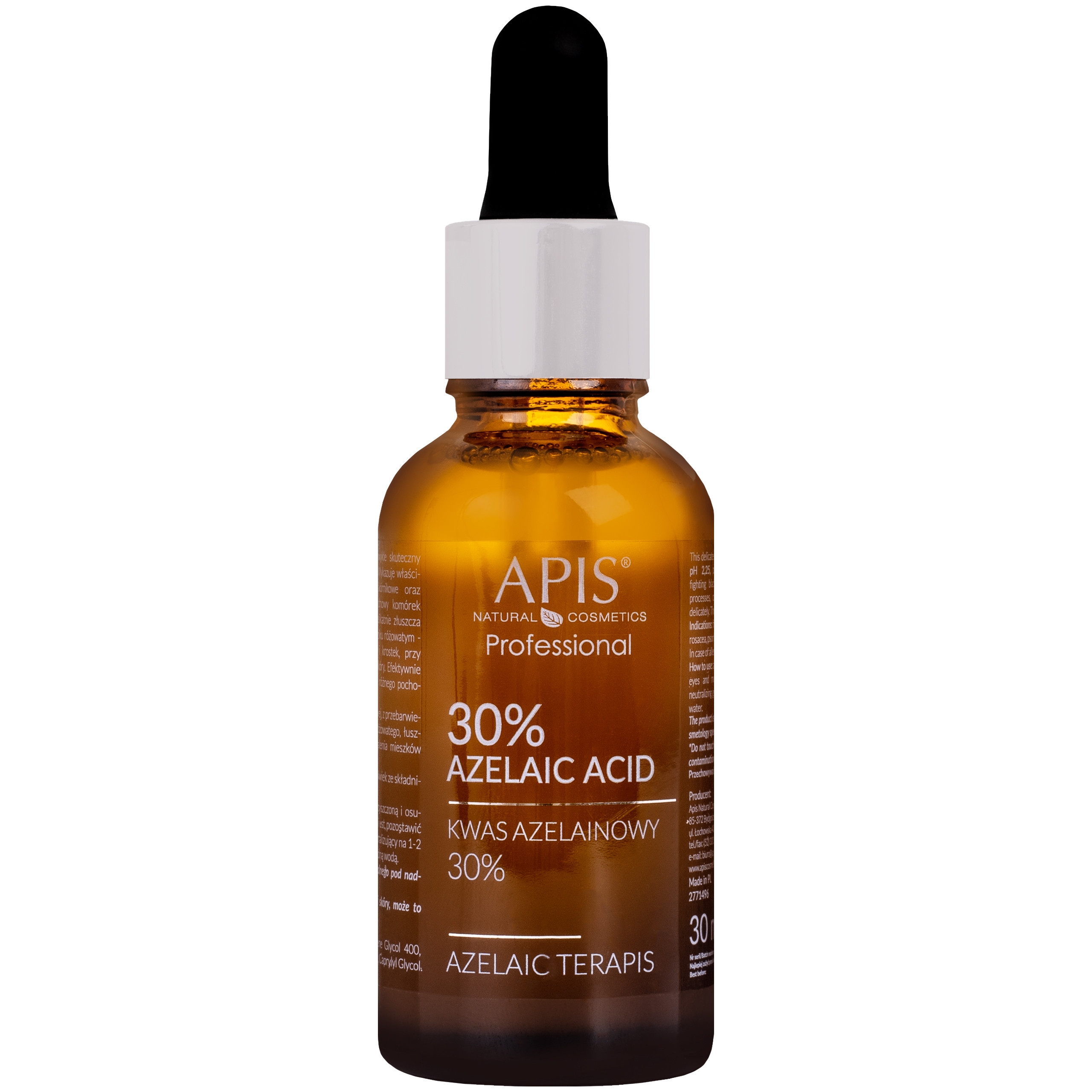 Image of Apis Kwas azelainowy 30% – kwas do cery trądzikowej, atopowej oraz z przebarwieniami, 30ml