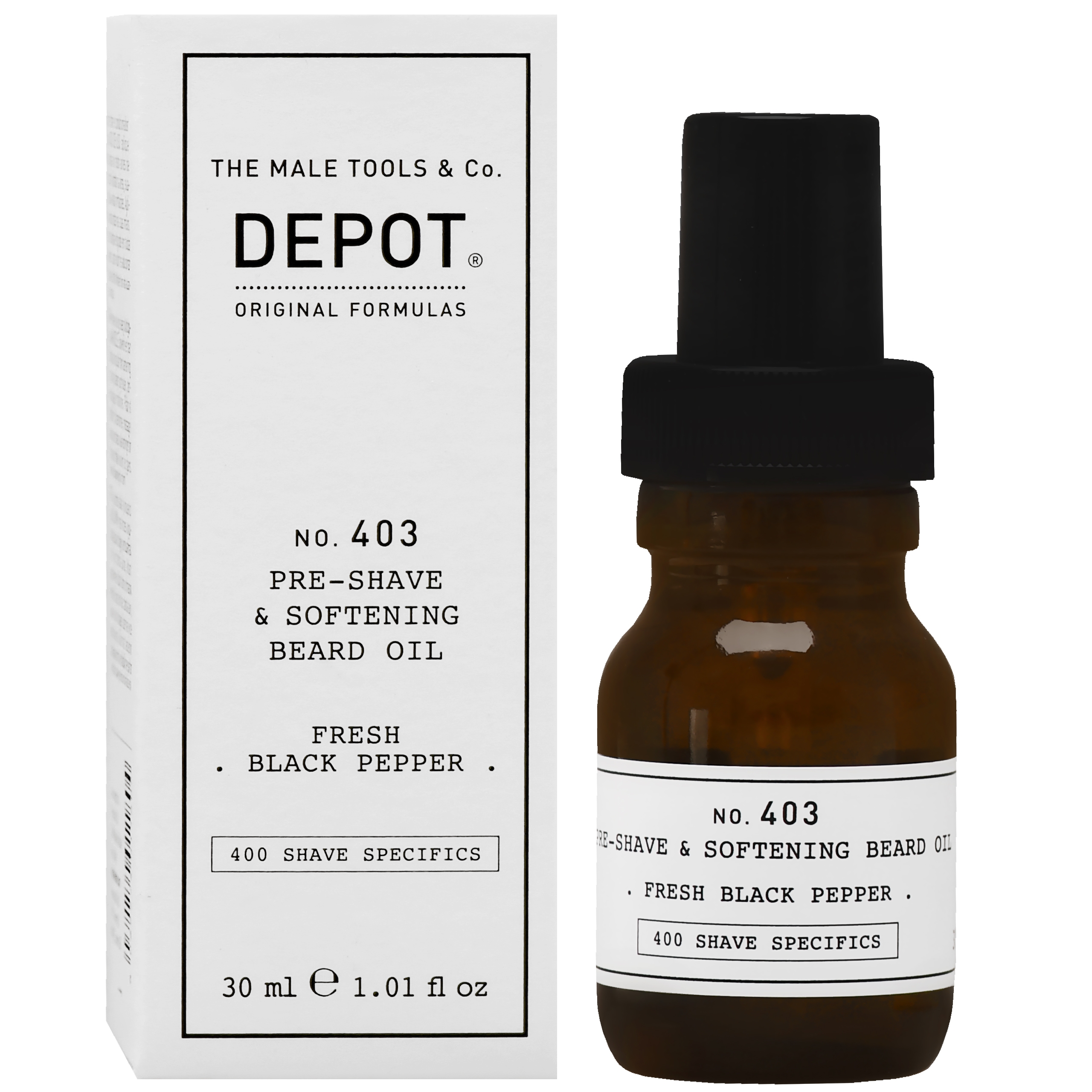 Image of Depot NO. 403 Pre-Shave & Softening Beard - olejek zmiękczający zarost przed goleniem, 30ml