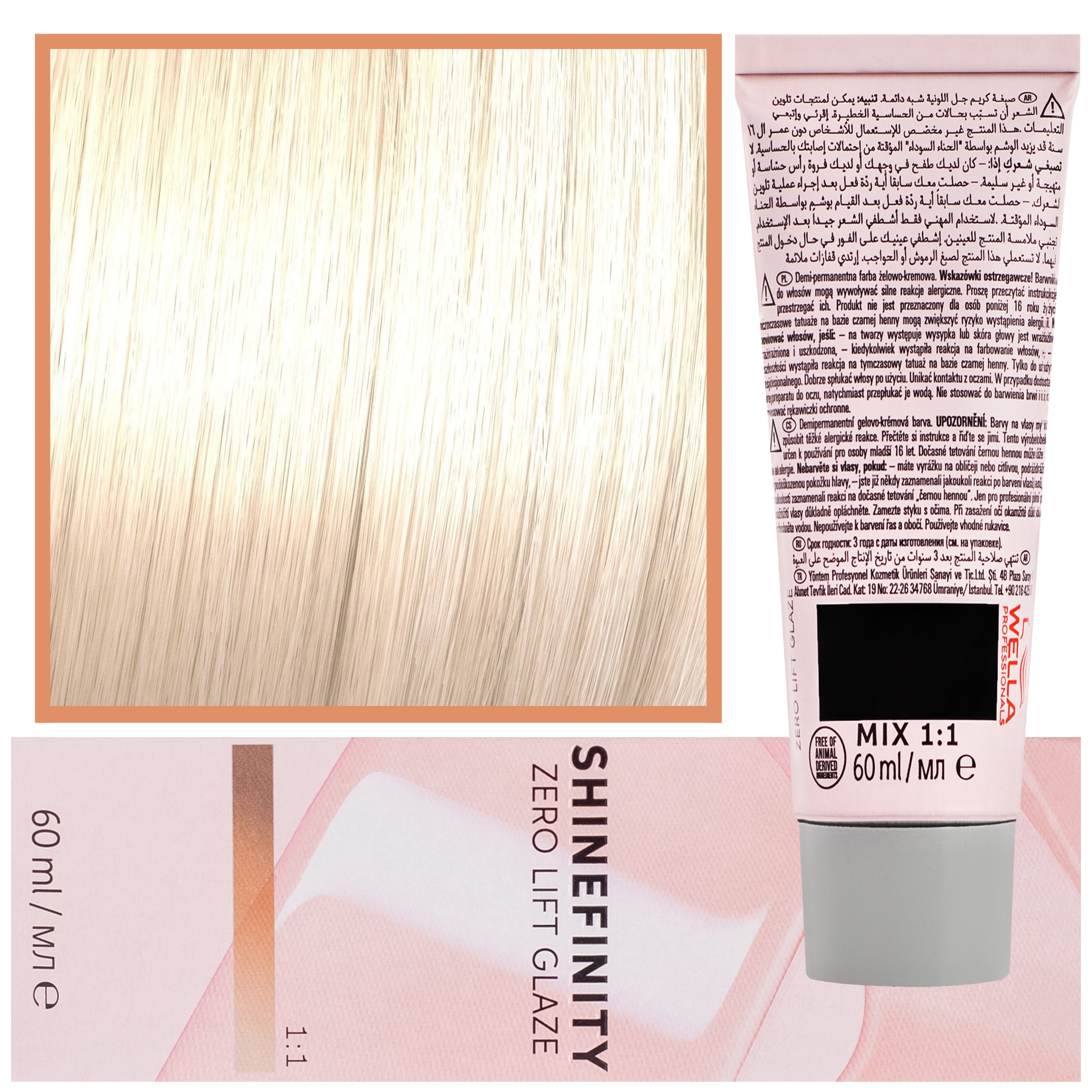 Wella Shinefinity Zero Lift Glaze – profesjonalna farba do włosów, 60ml 09.39 | Bardzo Jasny Złocisto-Popielaty Blond