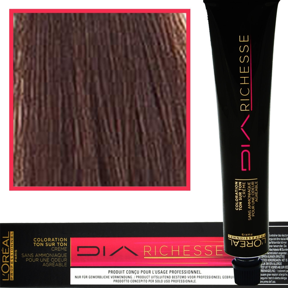 Loreal Dia Richesse – farba do włosów bez amoniaku, 50ml 4.8 Mokka Brąz