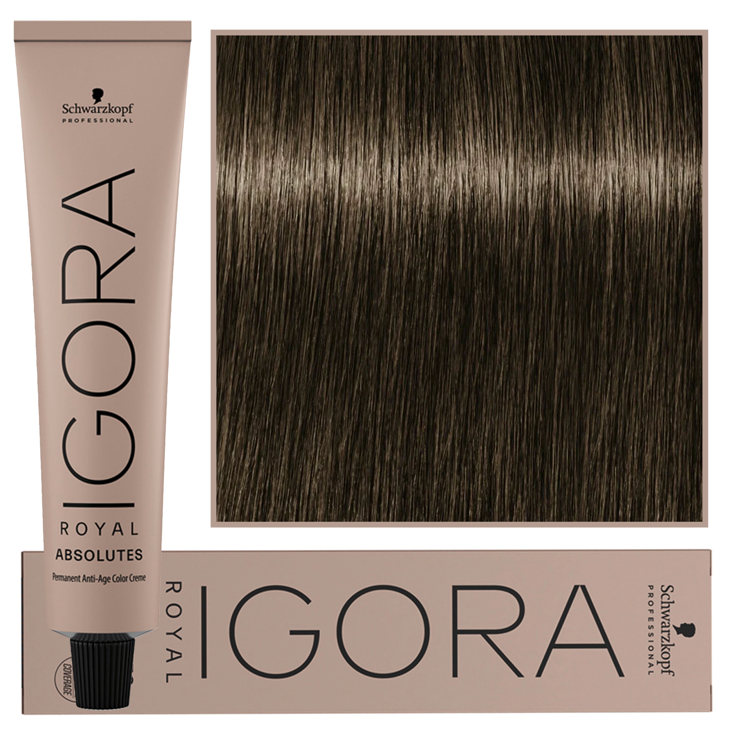 Image of Schwarzkopf Professional Igora Royal Absolutes - trwała farba do włosów z kolagenem, 60ml 7-10 | Naturalny Średni Blond Cendre