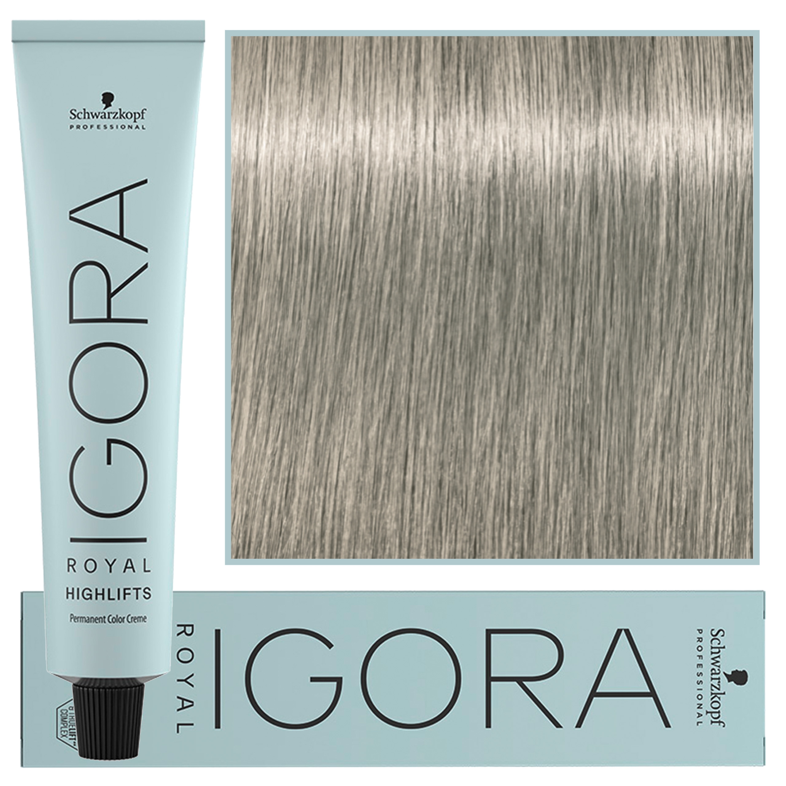 Schwarzkopf Professional Igora Royal Highlifts – farba do włosów o rozjaśniającej formule 60ml 12-22 | Bardzo Jasny Blond Perłowo-Irydowy