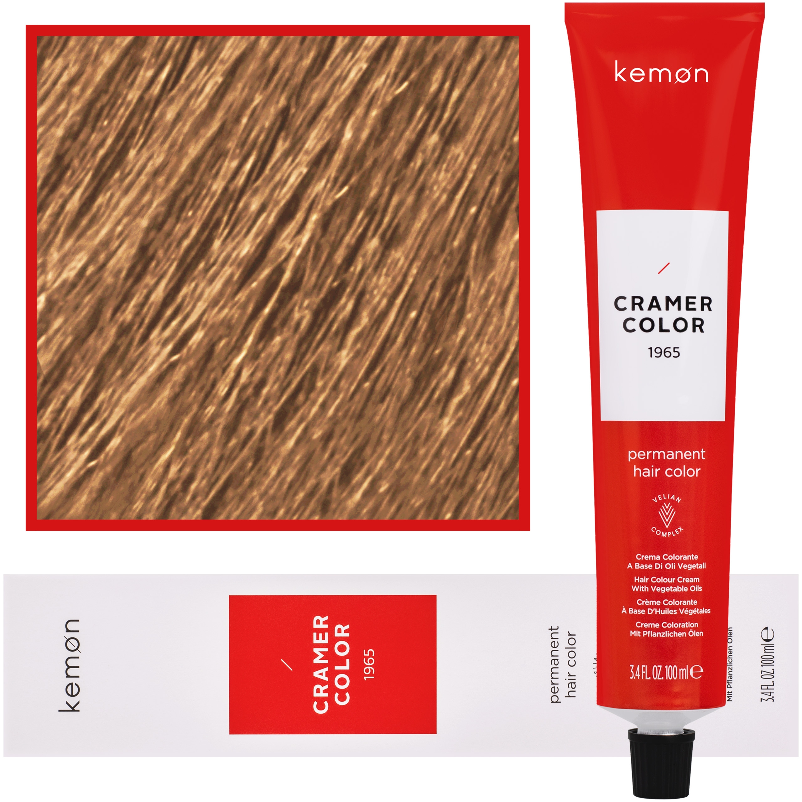 Kemon Cramer Color – kremowa farba do włosów z olejem kokosowym, 100ml 8.16 | Jasny Blond Popielato Mahoniowy