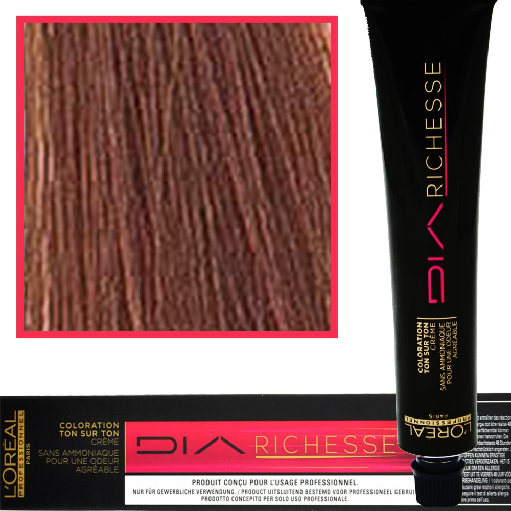 Loreal Dia Richesse – farba do włosów bez amoniaku, 50ml 6.35 Ciemny Blond Złocisto-Mahoniowy