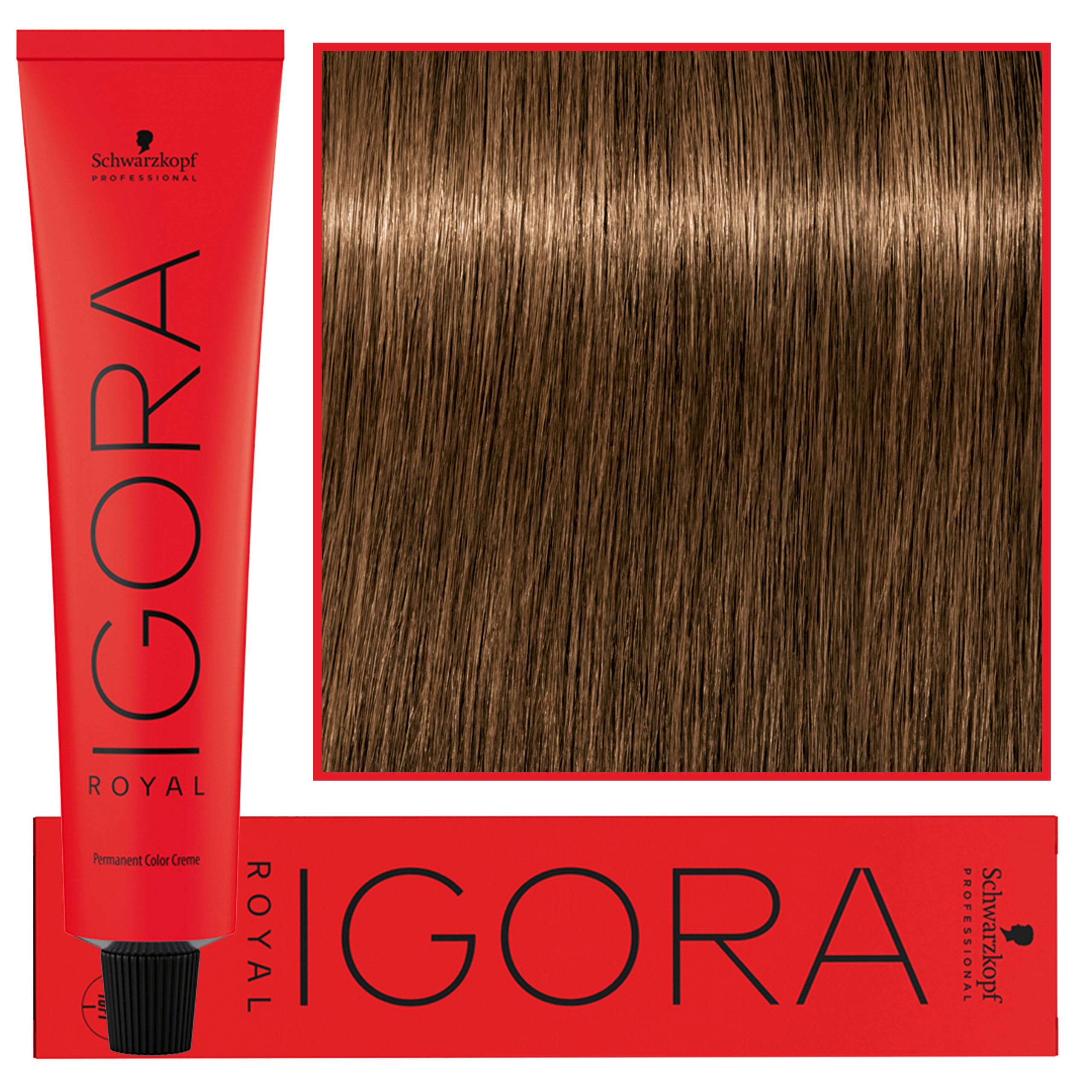 Image of Schwarzkopf Professional Igora Royal - trwała farba do włosów o innowacyjnej formule, 60ml 6-5 | Ciemny Blond Złoty