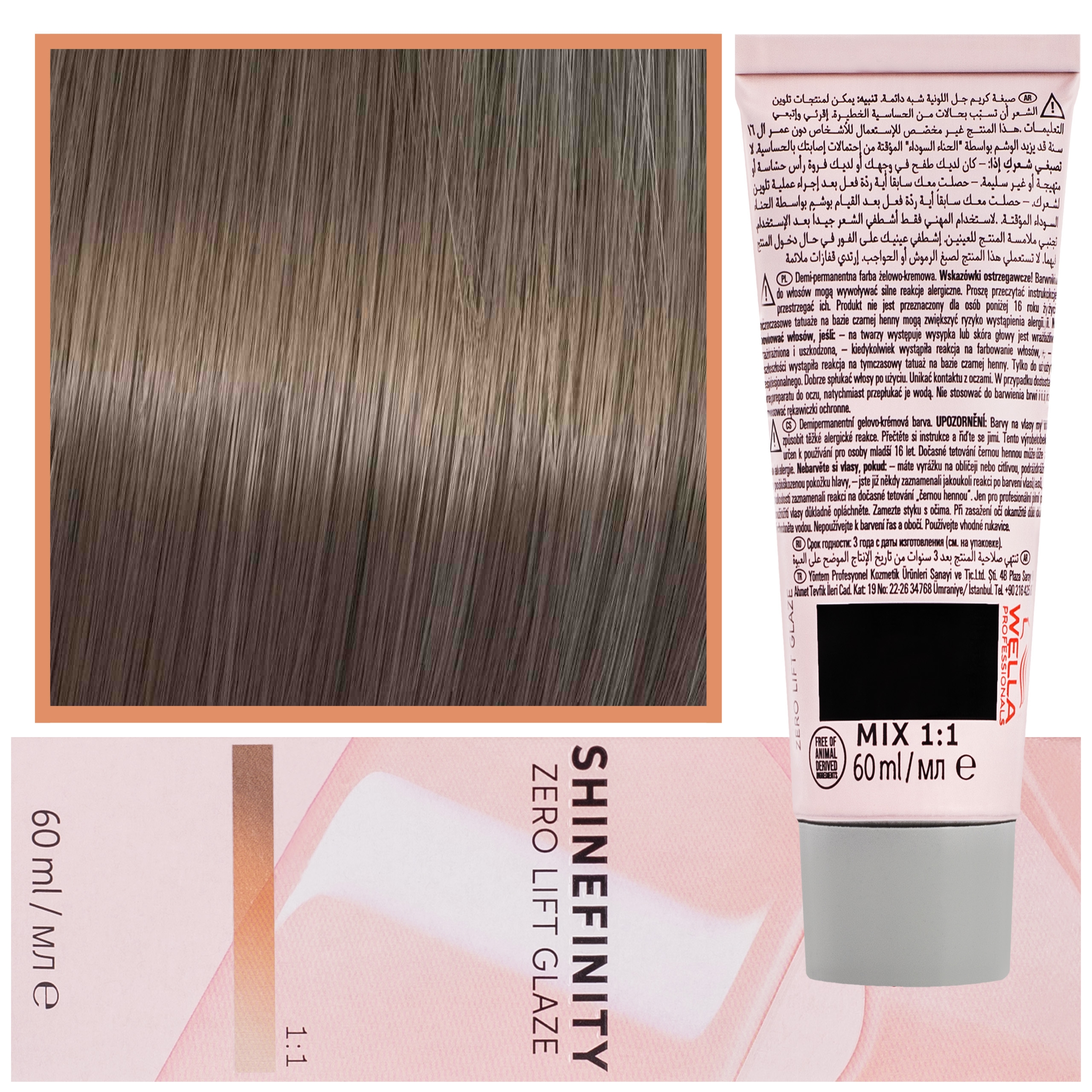 Wella Shinefinity Zero Lift Glaze – profesjonalna farba do włosów, 60ml 05/3 |  Miodowy Czekoladowy