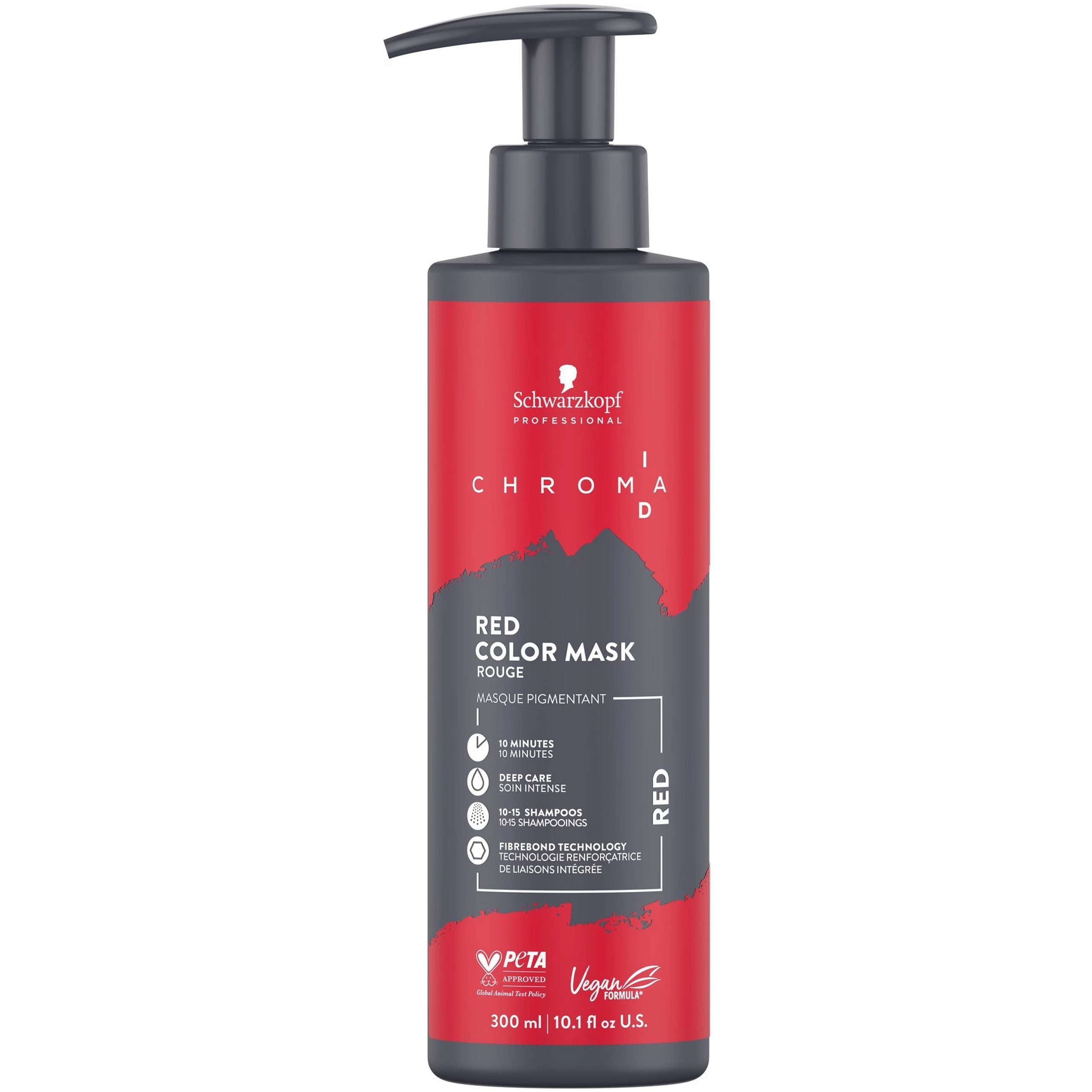 Image of Schwarzkopf Chroma ID Color Mask - maska koloryzująca do włosów, 300ml Red | Czerwony