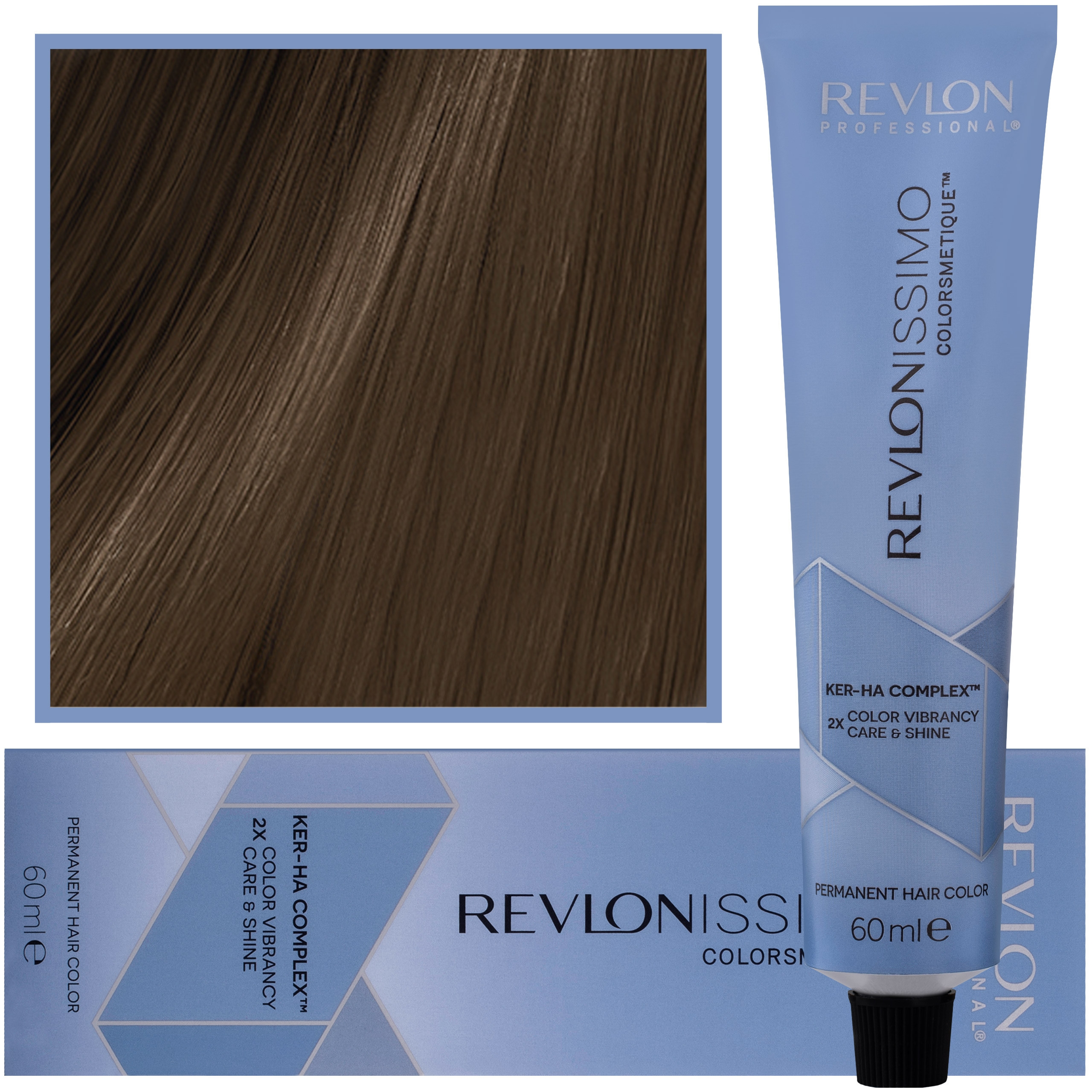 Image of Revlon Revlonissimo Colorsmetique - kremowa farba do włosów, 60ml 6,11 | Ciemny Blond Popielaty Intensywny