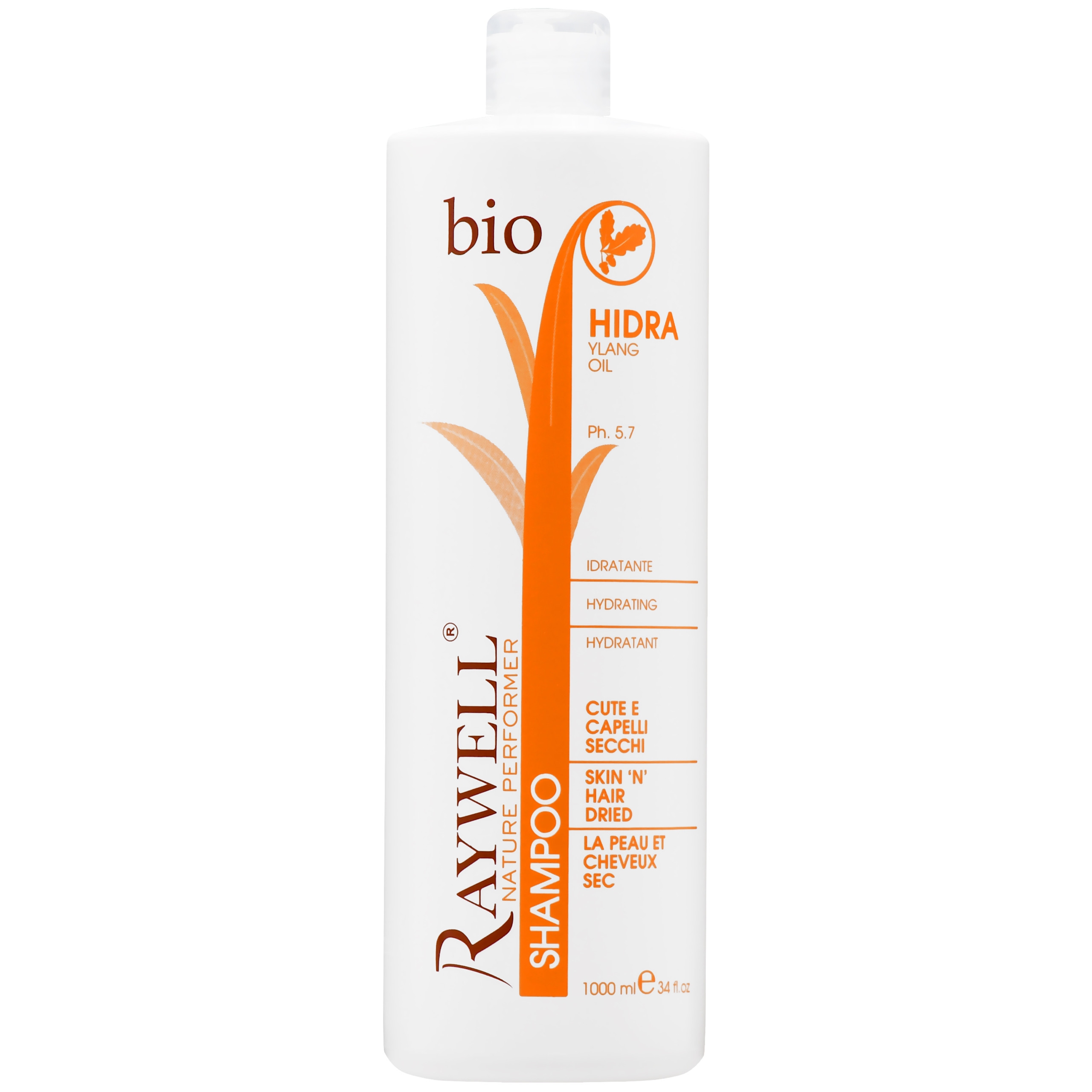 Image of Raywell Bio Hidra Hair Dried - szampon nawilżający do włosów suchych i kręconych, 1000ml