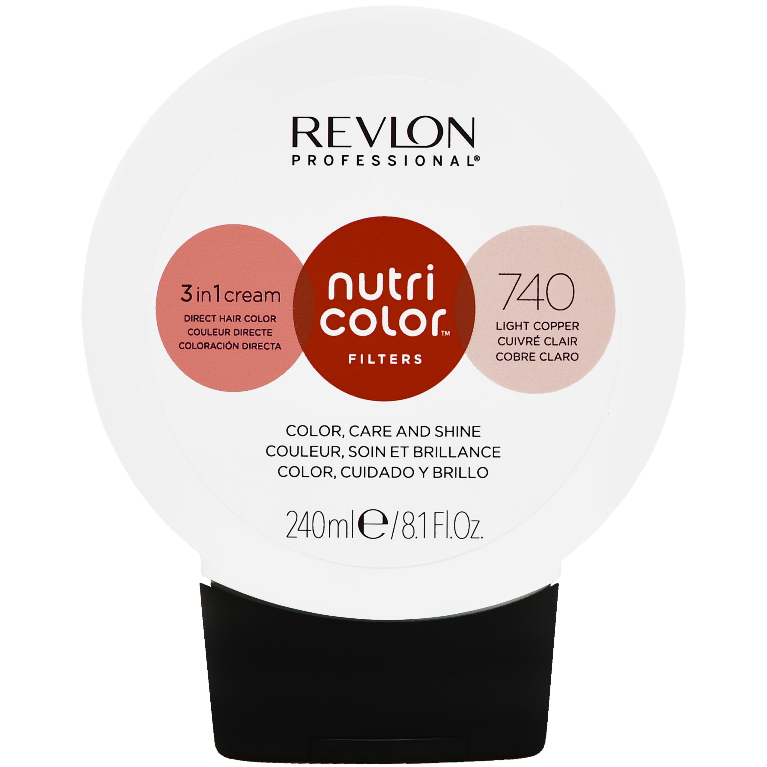 Revlon Nutri Color Mask – Maska koloryzująca do włosów, 240ml 740 Jasny Miedziany