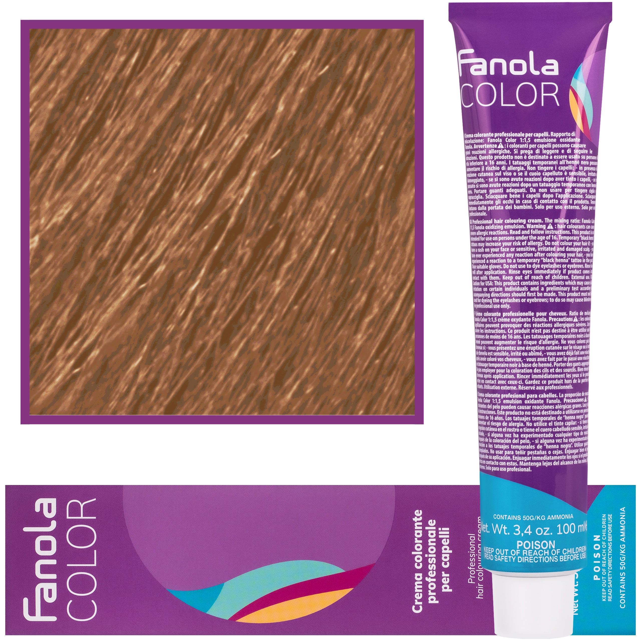 Image of Fanola Crema Color farba krem koloryzujący 100 ml 9.03 | Ciepły Bardzo Jasny Blond