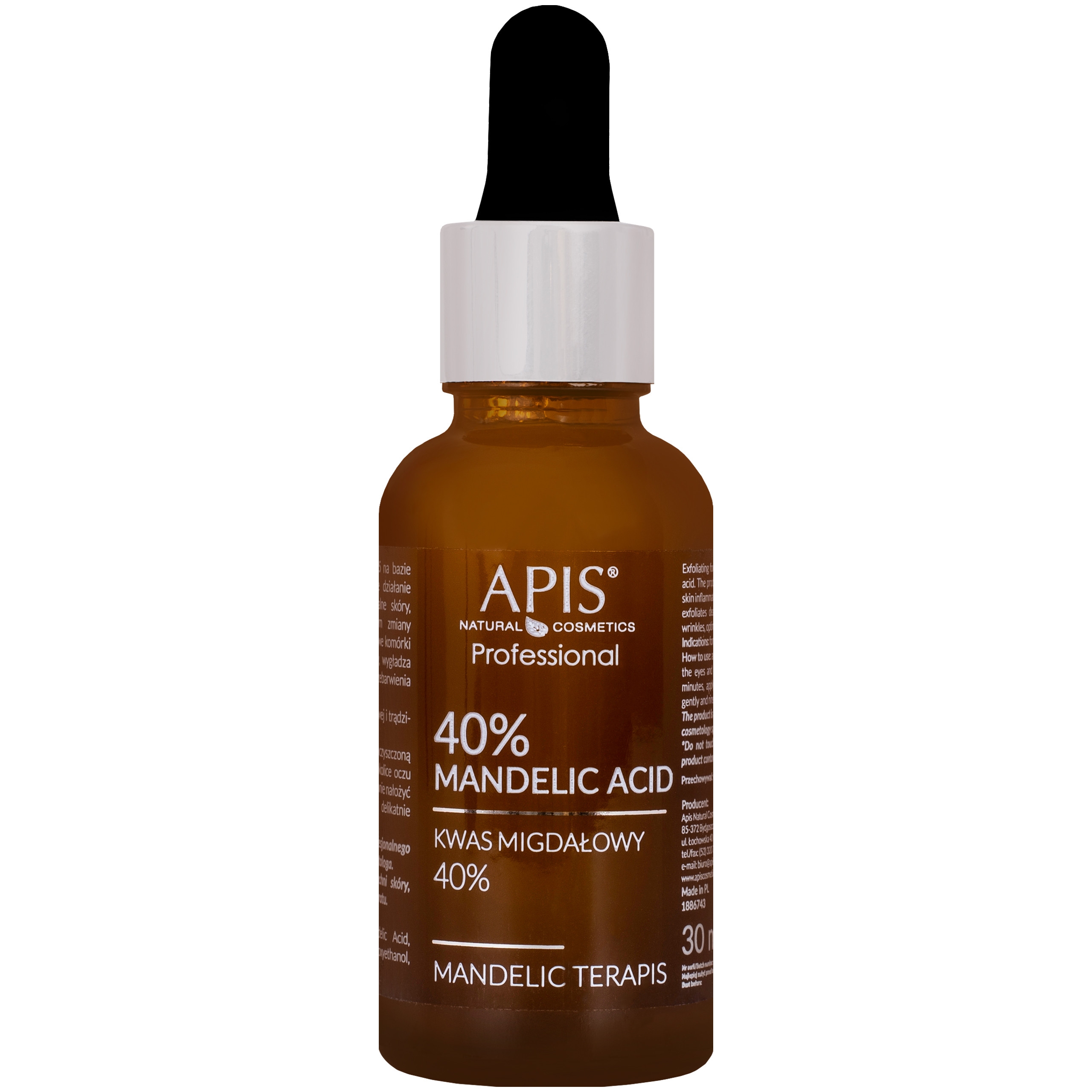 Image of Apis Mandelic TerApis kwas migdałowy 40% – działa antybakteryjnie i złuszczająco, 30ml