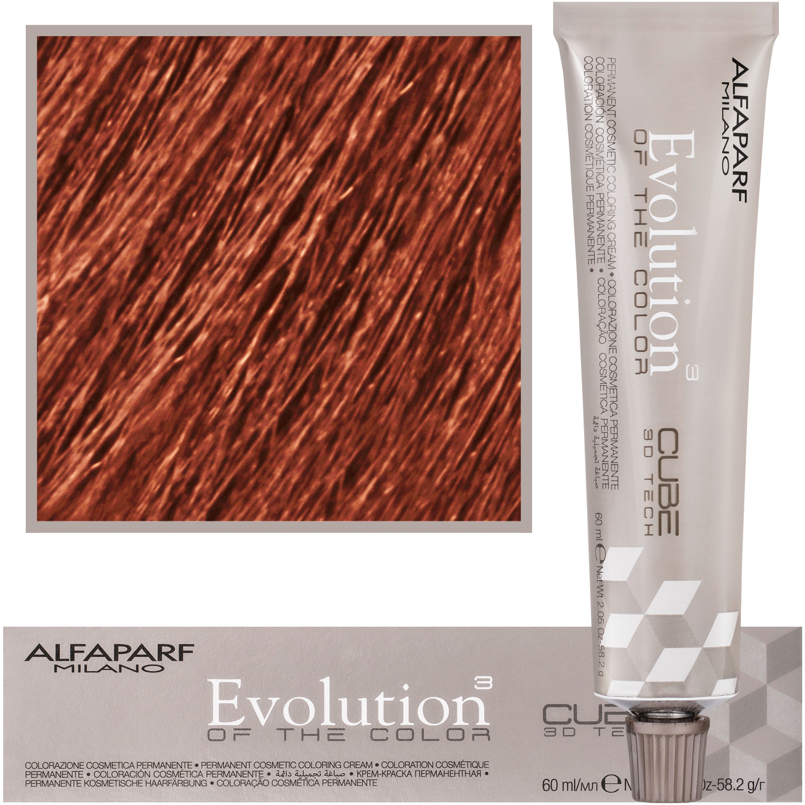 Image of Alfaparf Evolution - farba do włosów 60ml cała paleta 7.34 | Średni blond złoto miedziany