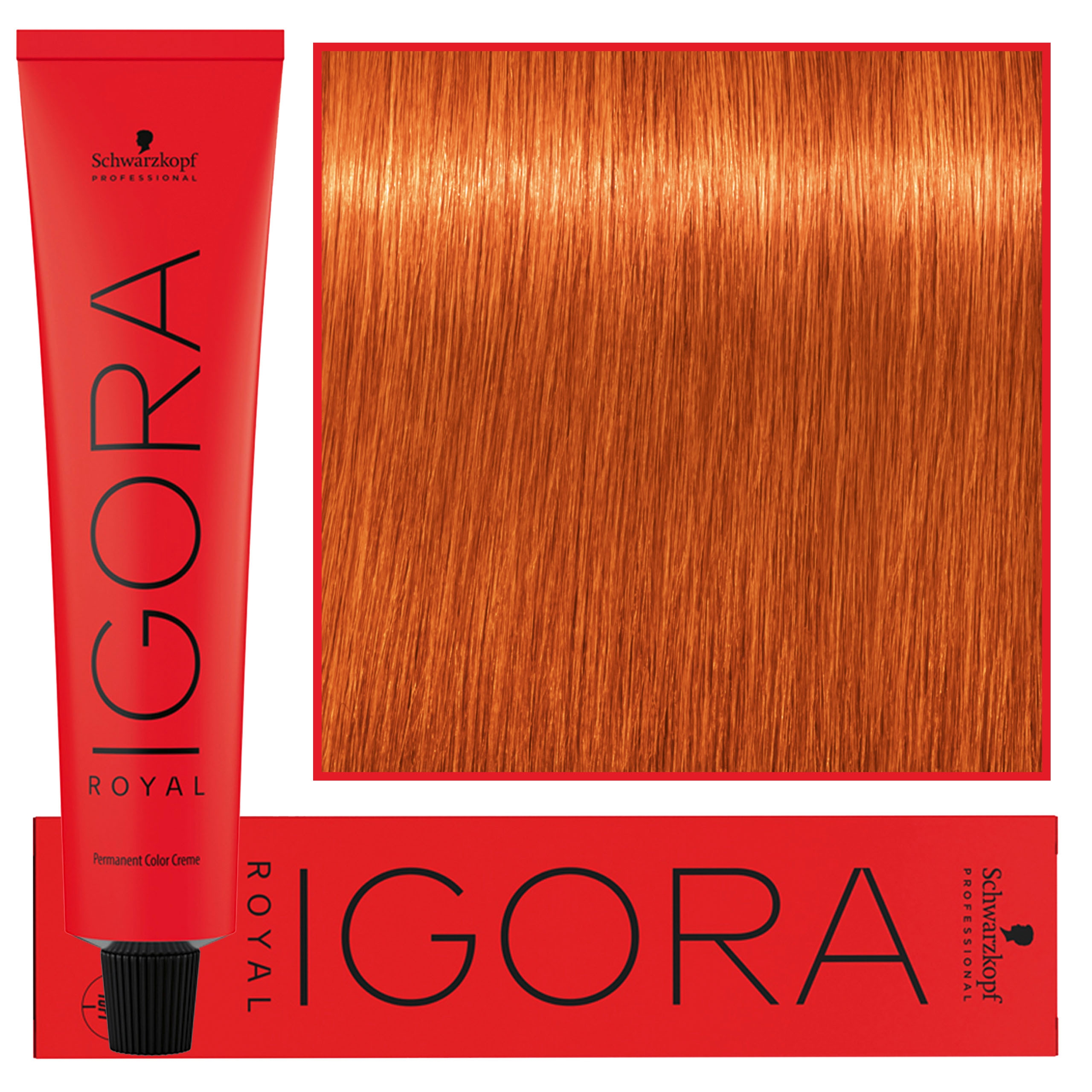 Image of Schwarzkopf Professional Igora Royal - trwała farba do włosów o innowacyjnej formule, 60ml 8-77 | Jasny Blond Miedziany Ekstra