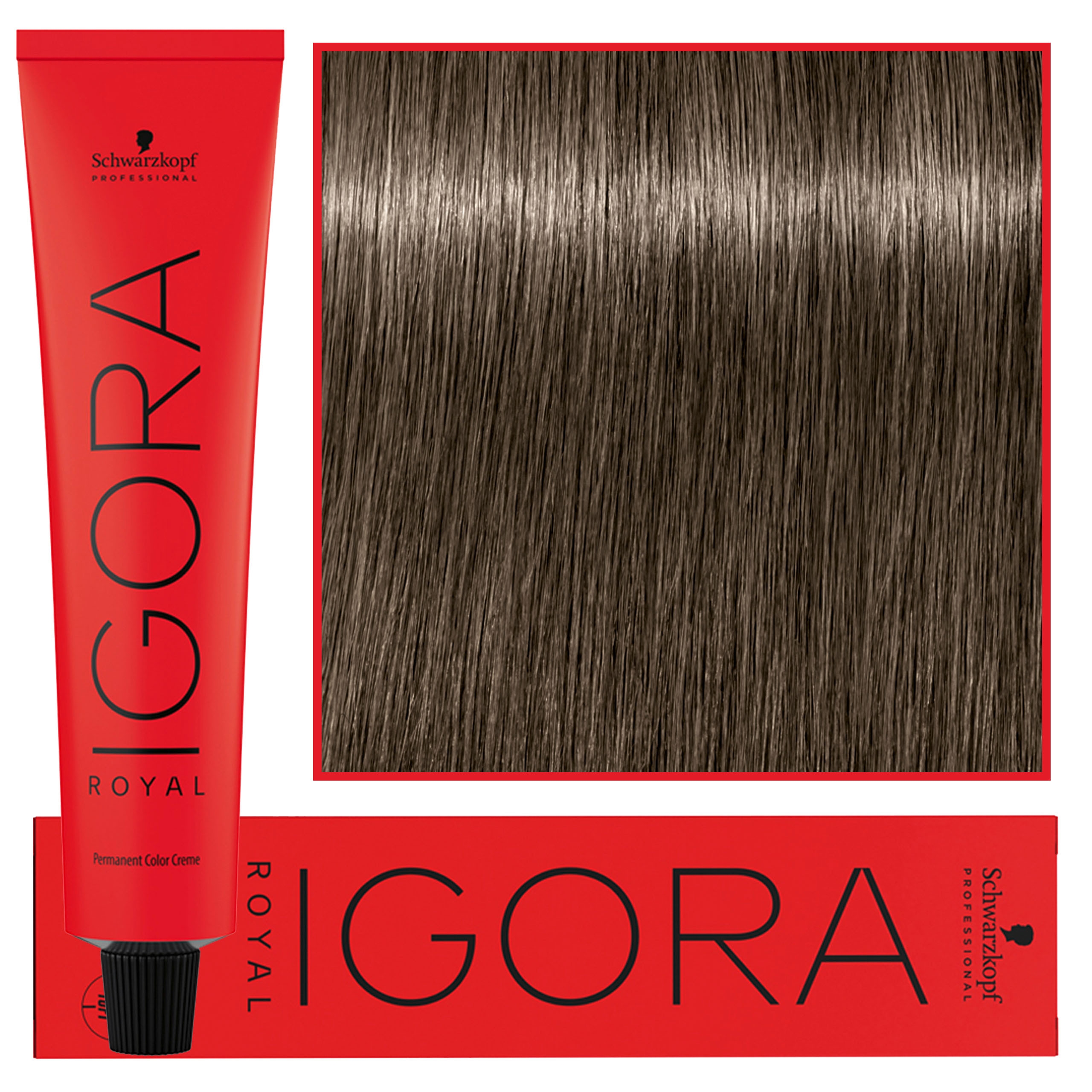 Image of Schwarzkopf Professional Igora Royal - trwała farba do włosów o innowacyjnej formule, 60ml 7-1 | Średni Blond Cendre