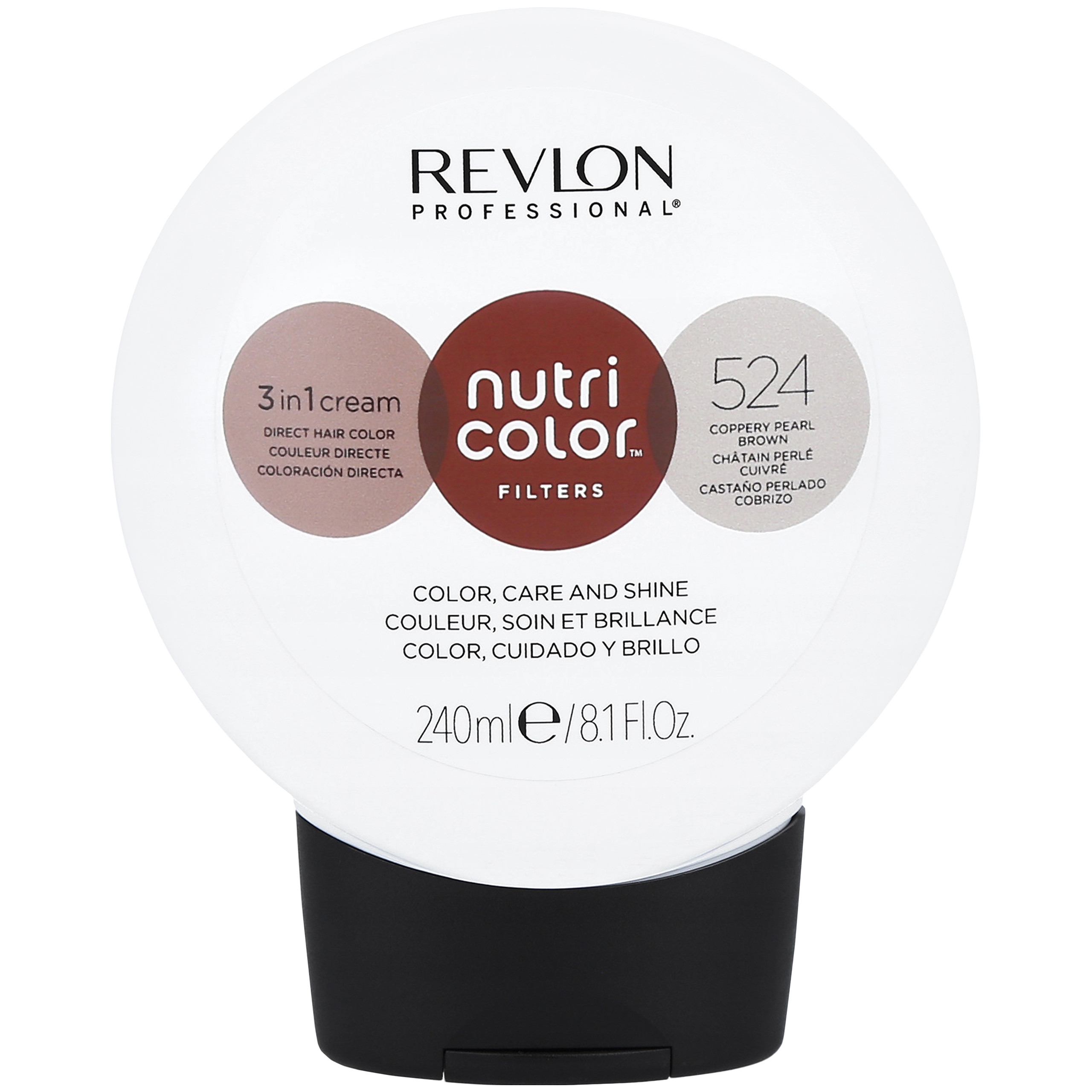 Фото - Шампунь Revlon Nutri Color Mask - Maska koloryzująca do włosów, 240ml 524 Miedziany Brąz 