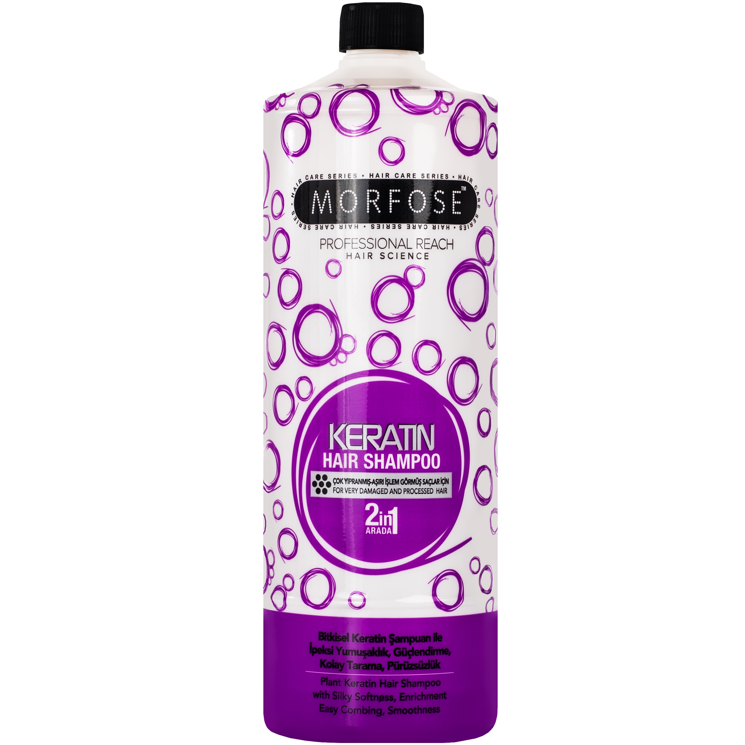 Image of Morfose Keratin Hair Shampoo – odbudowujący keratynowy szampon do włosów zniszczonych, 1000ml