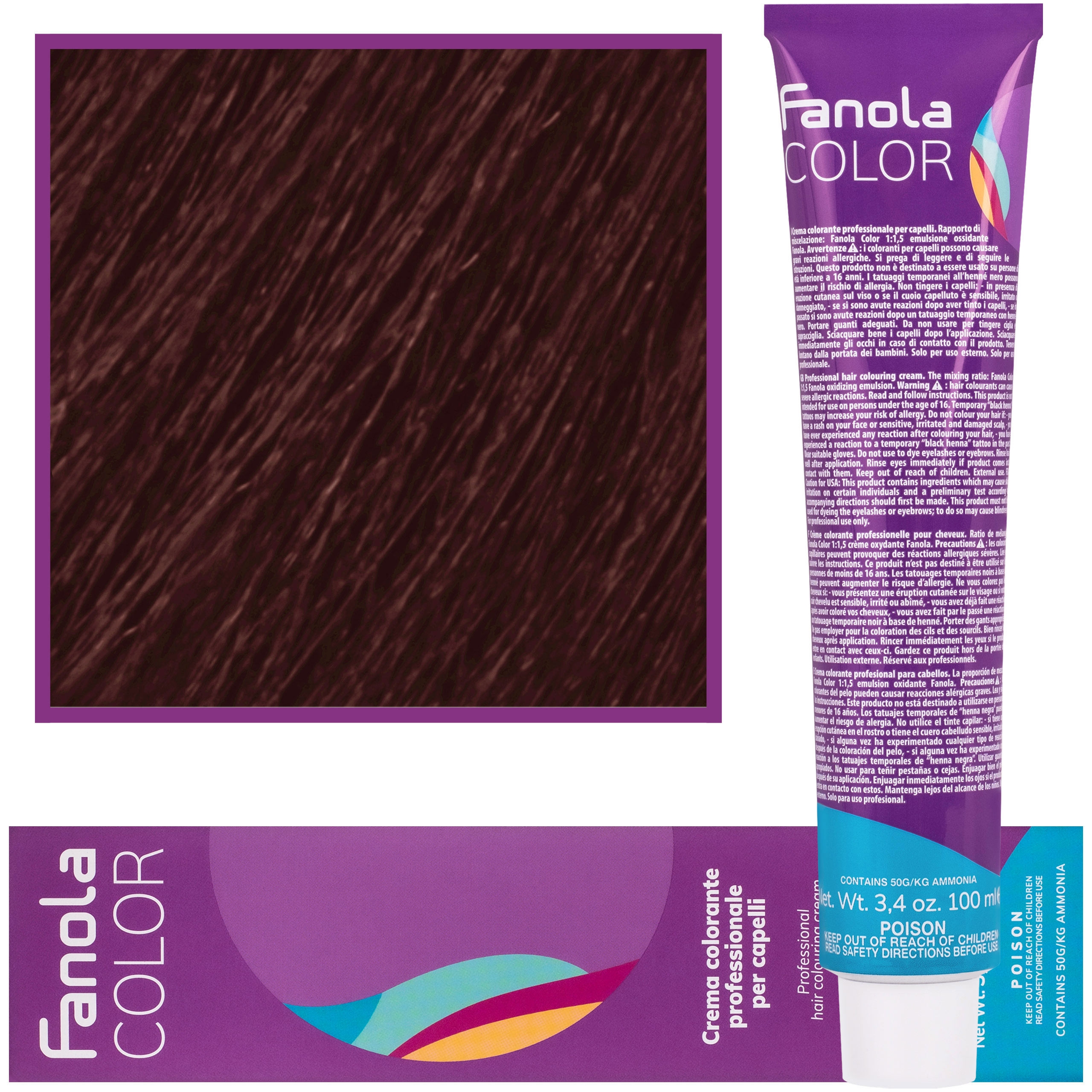 Image of Fanola Crema Color farba krem koloryzujący 100 ml 5.66 | Jasny Brąz Czerwony Intensywnie