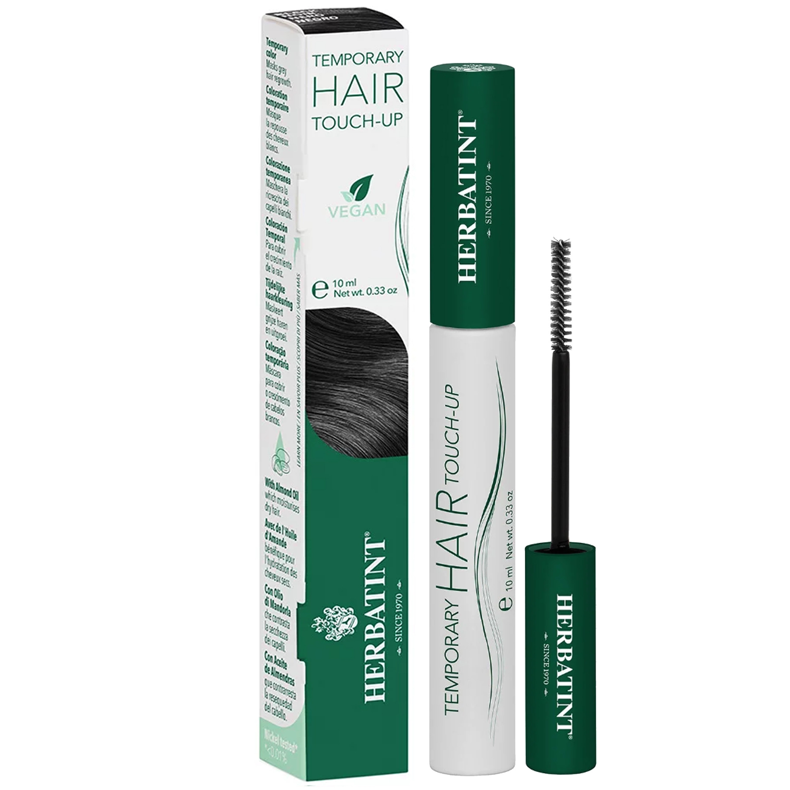 Image of Herbatint Hair Touch Up - tymczasowy korektor do odrostów 10ml, różne kolory Black | Czarny