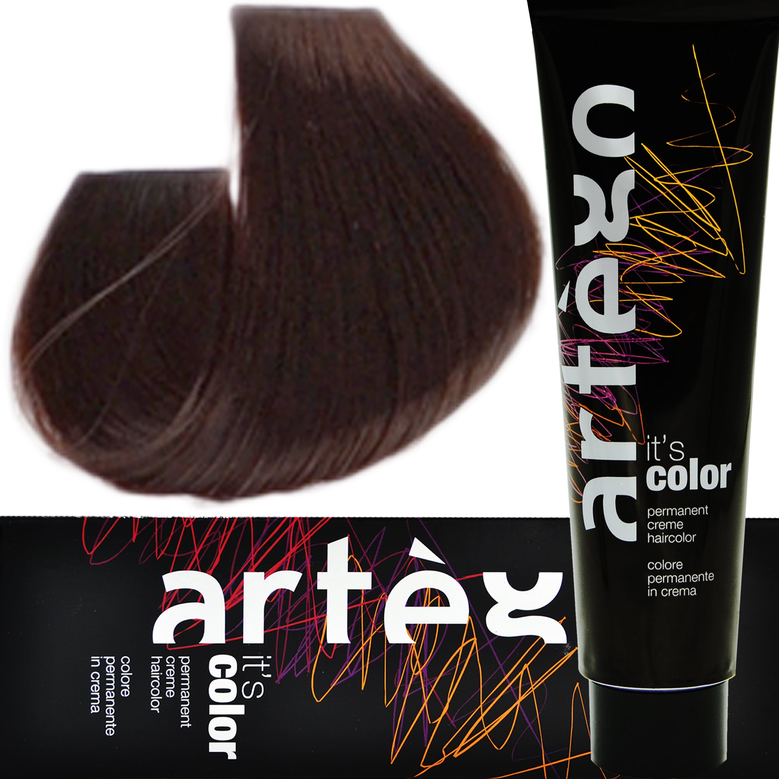 Image of ARTEGO IT'S COLOR farba w kremie 150ml cała paleta kolorów 5.16 - 5AR | Jasny Popielato-Czerwony Brąz