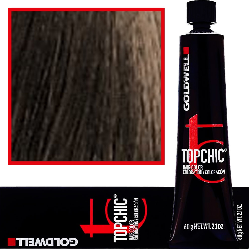 Image of Goldwell Topchic - profesjonalna farba do włosów, 60ml 5-NA Naturalny Popielaty Jasny Brąz