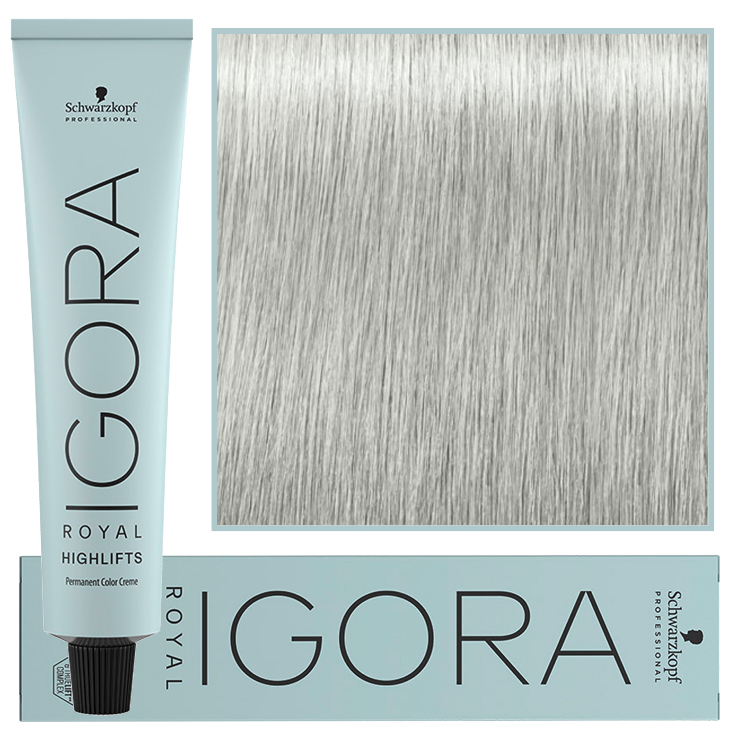 Image of Schwarzkopf Professional Igora Royal Highlifts - farba do włosów o rozjaśniającej formule, 60ml 10-21 | Ultra Blond Popielaty Cendre