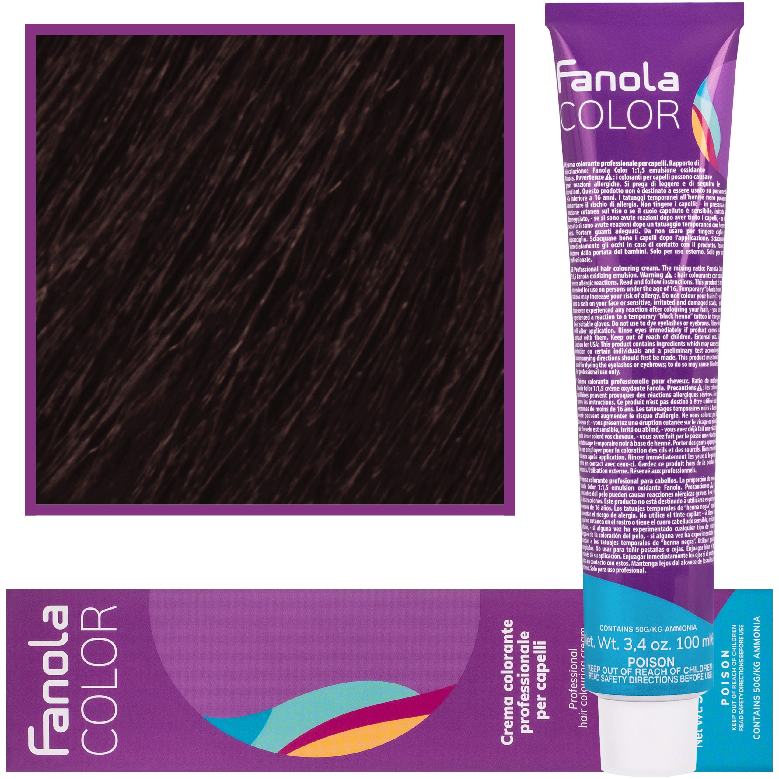 Image of Fanola Crema Color farba krem koloryzujący 100 ml 5.29 | Czekolada Extra